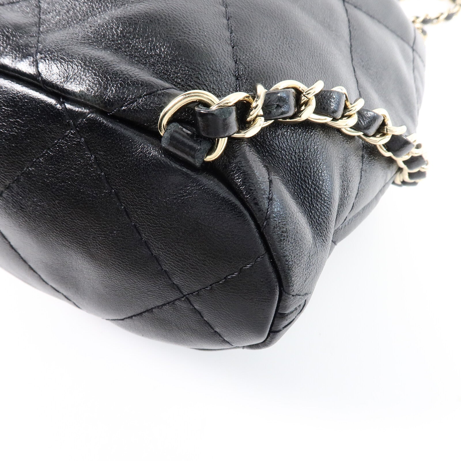 CHANEL 牛皮皮革Backpack鏈帶背包