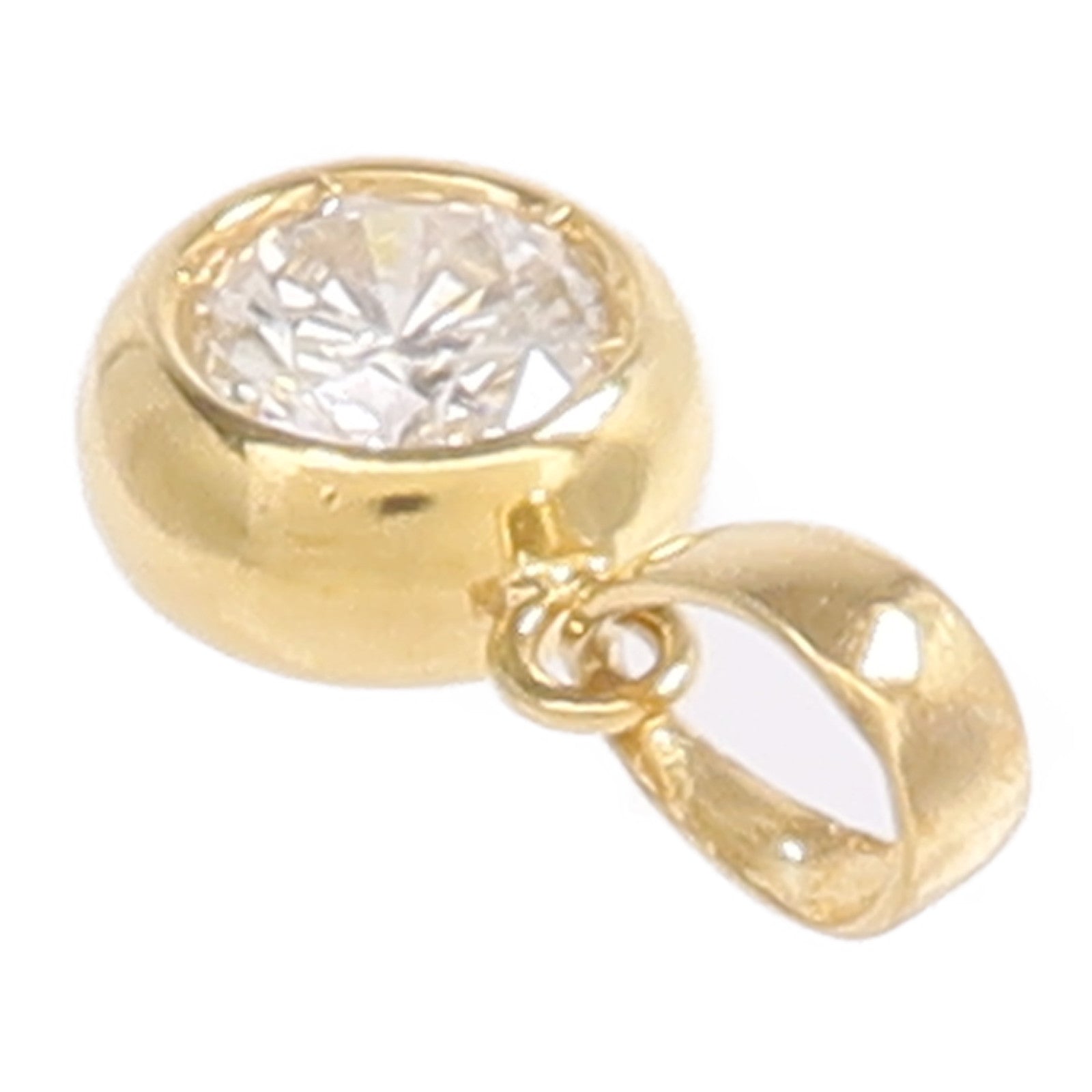 JEWELRY 18K黃金/白金Diamond Pendant Top鑽石吊墜