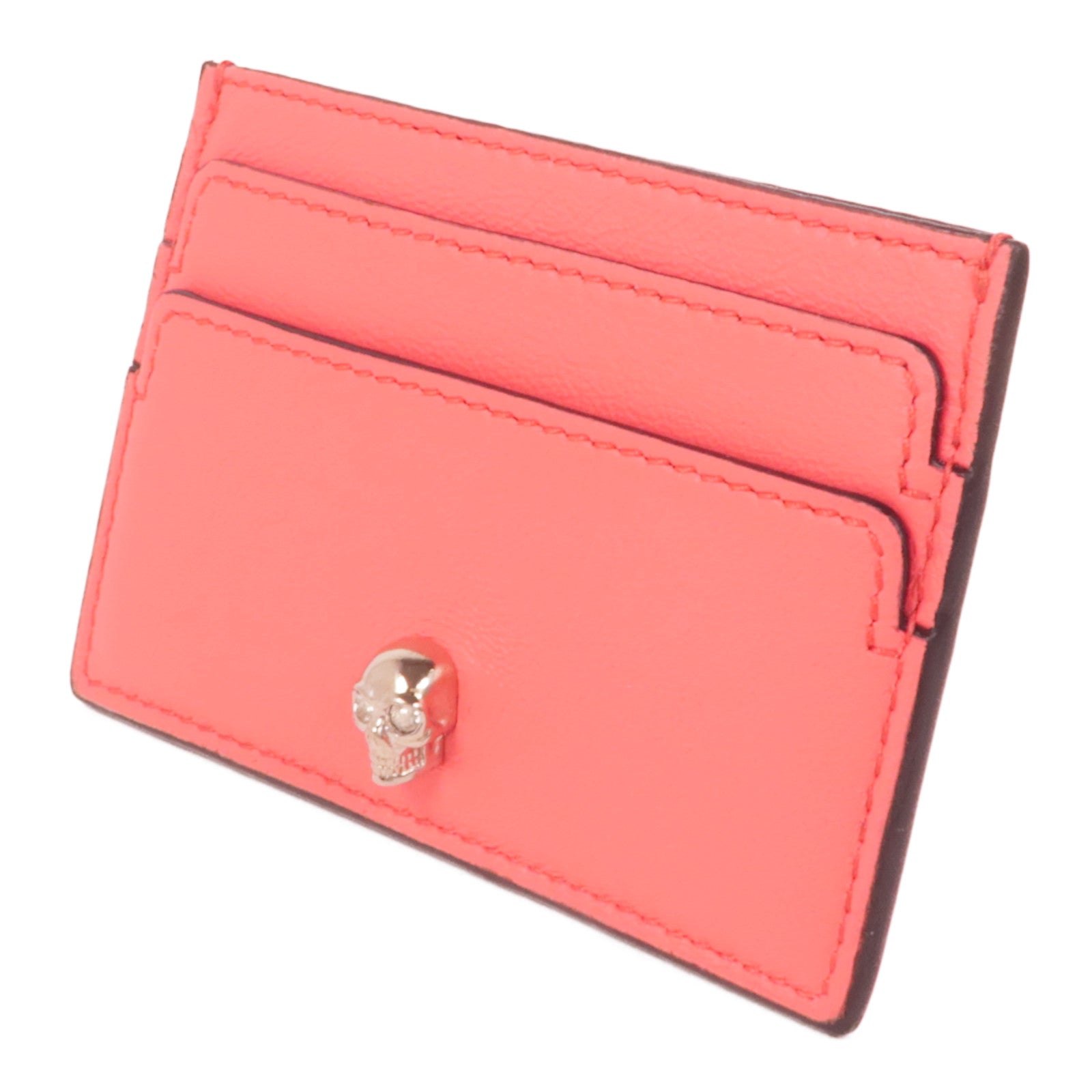 Alexander McQueen 羊皮皮革Card Case銀扣卡片套