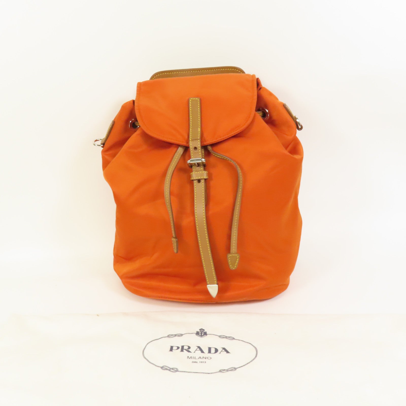 PRADA 尼龍Backpack銀扣背包