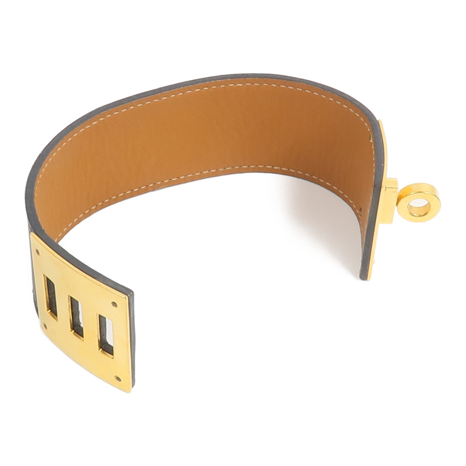 HERMES Swift皮革Kelly Dog Bracelet手帶Noir