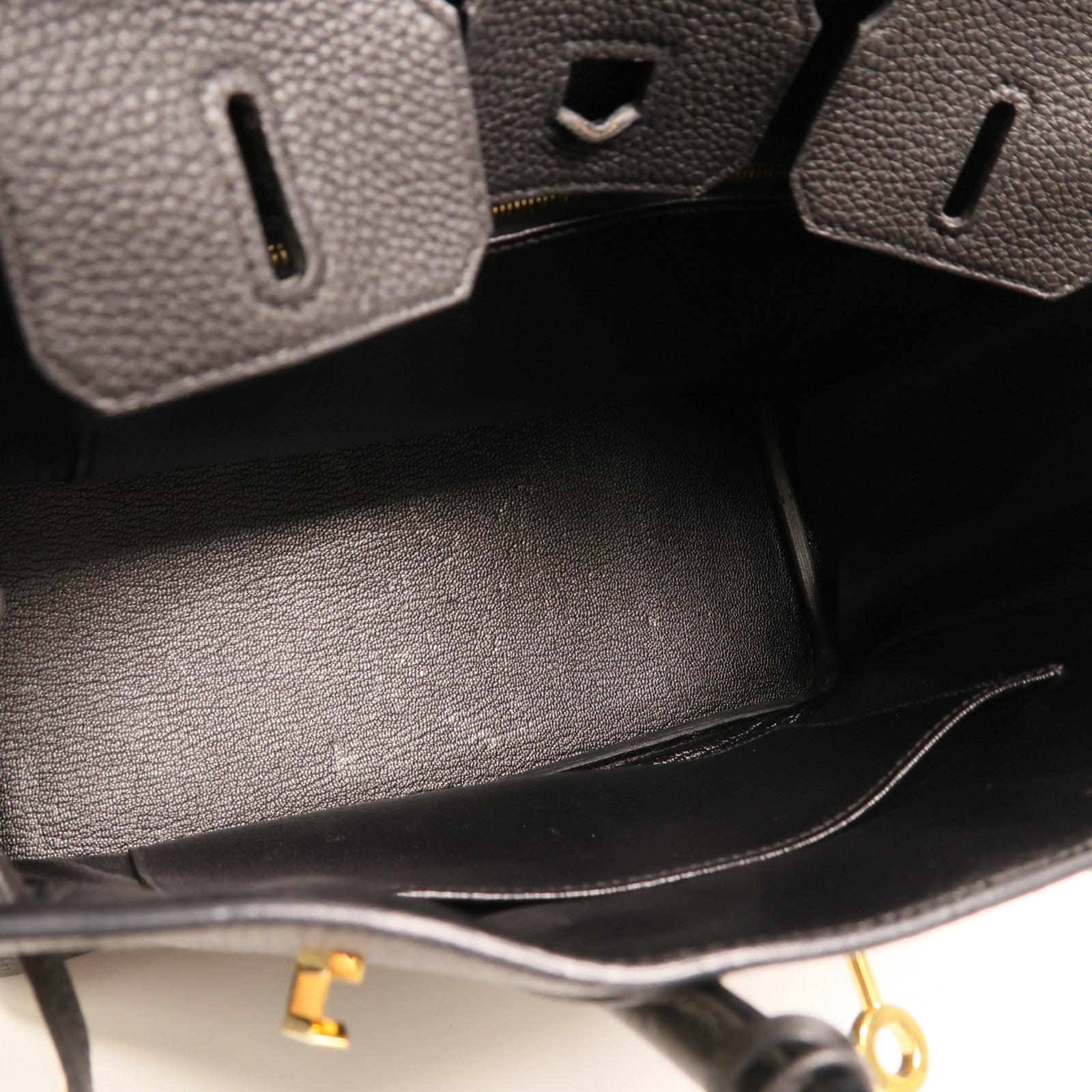 HERMES Togo皮革Birkin 25金扣手挽袋Noir
