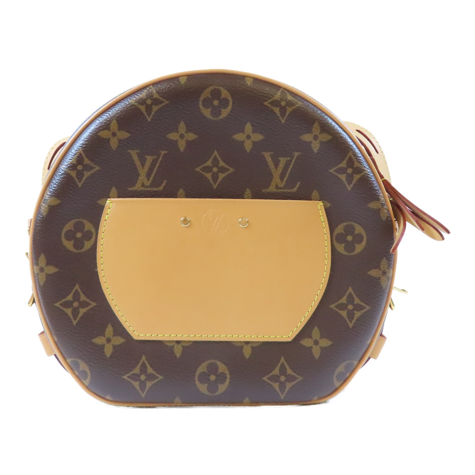 LOUIS VUITTON Monogram Boite Chapeau Souple MM金扣肩背袋啡色