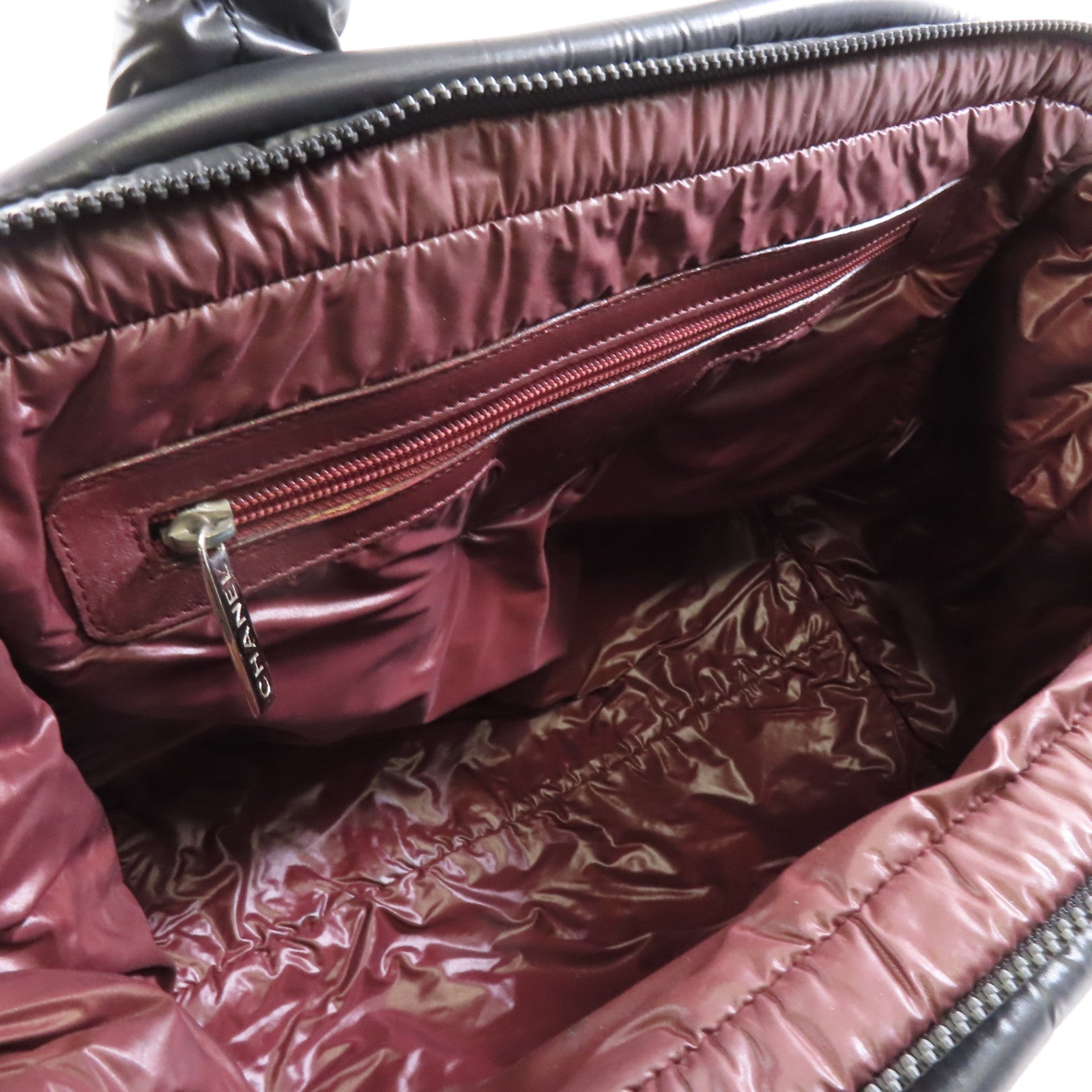 CHANEL 【激減優惠】尼龍Coco Cocoon銀扣手挽袋黑色