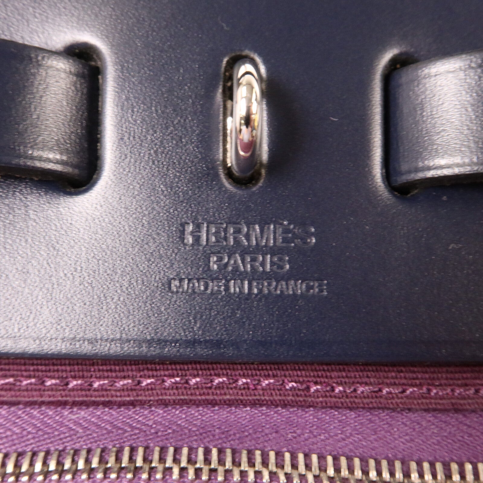HERMES 帆布Herbag PM手挽肩背兩用袋Cassis