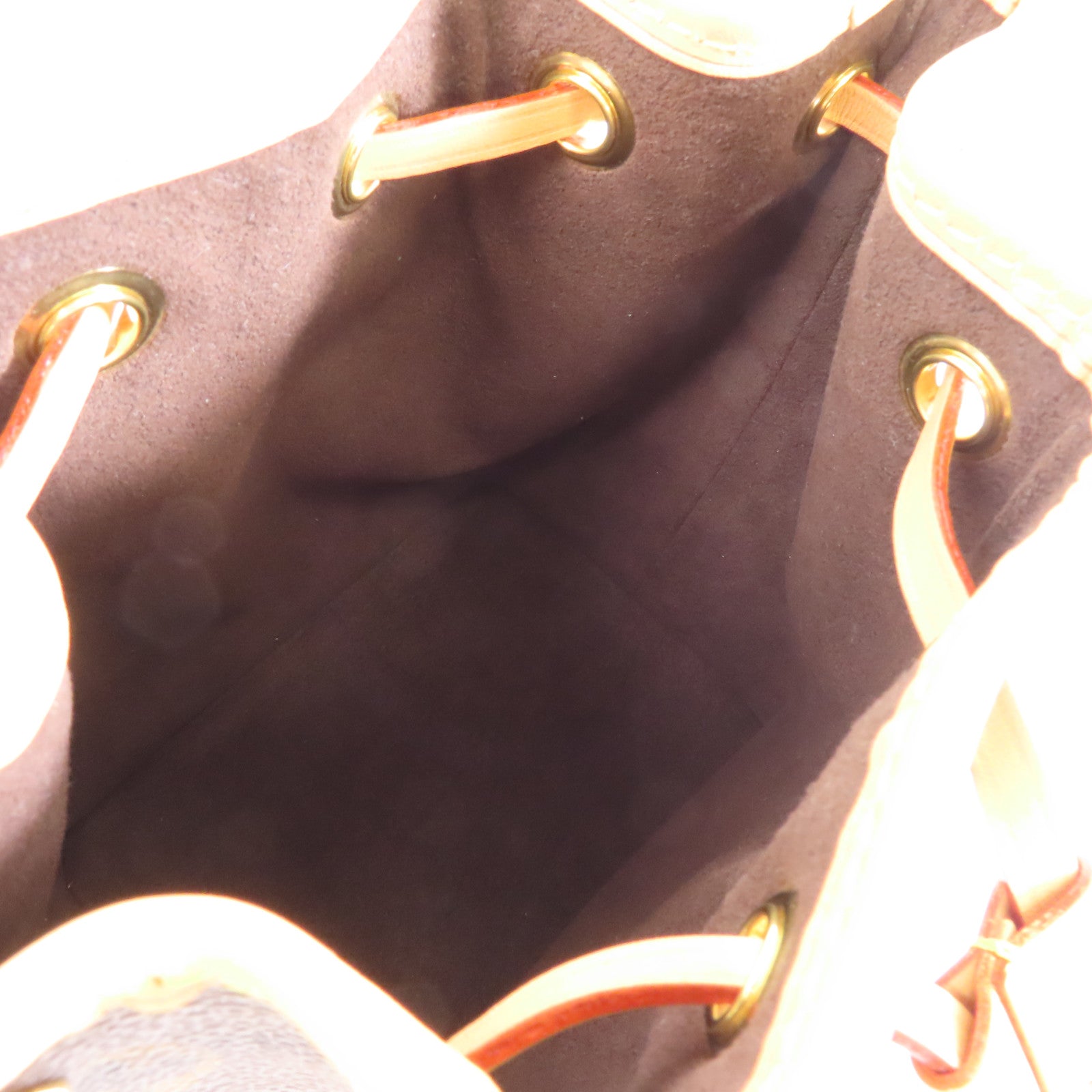 LOUIS VUITTON Monogram Nano Noe金扣手挽肩背兩用袋啡色