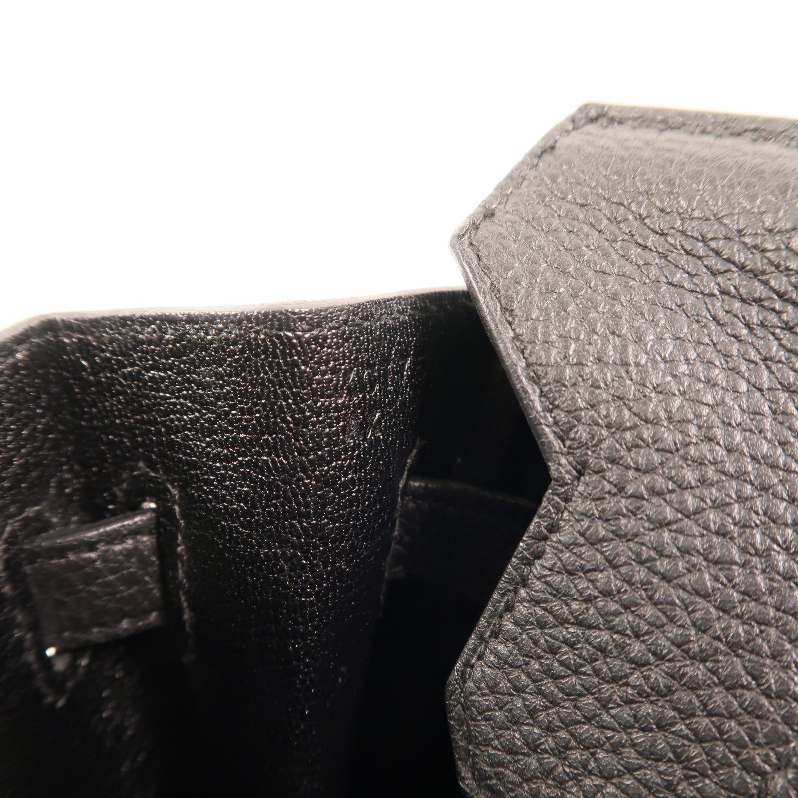 HERMES Togo皮革Birkin 25金扣手挽袋Noir