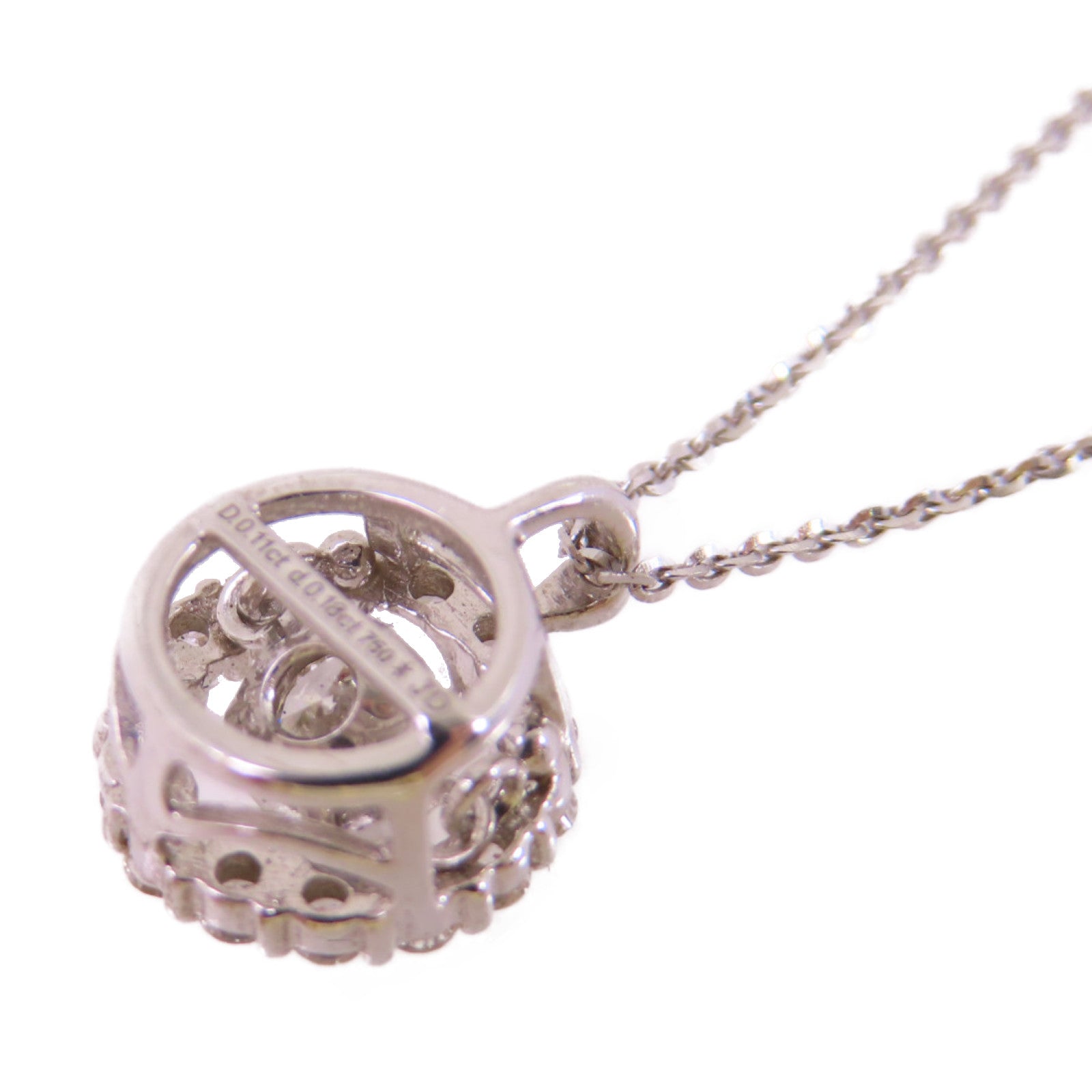 JEWELRY 18K白金/0.11ct/0.18ct鑽石Diamond Necklace項鏈