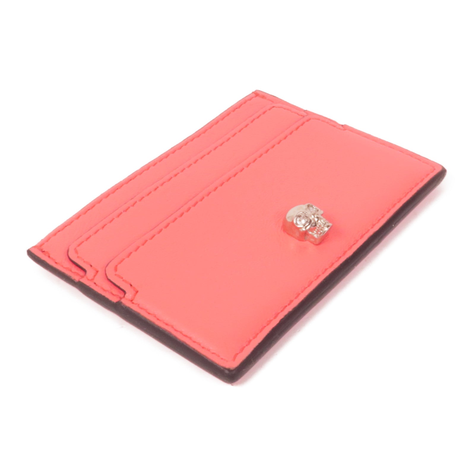 Alexander McQueen 羊皮皮革Card Case銀扣卡片套