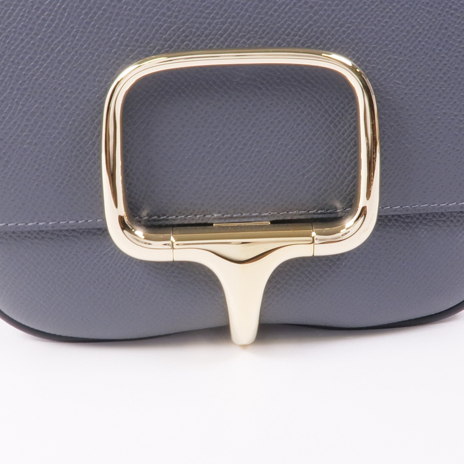 HERMES Epsom皮革 Della Cavalleria Mini金扣肩背袋Ardoise