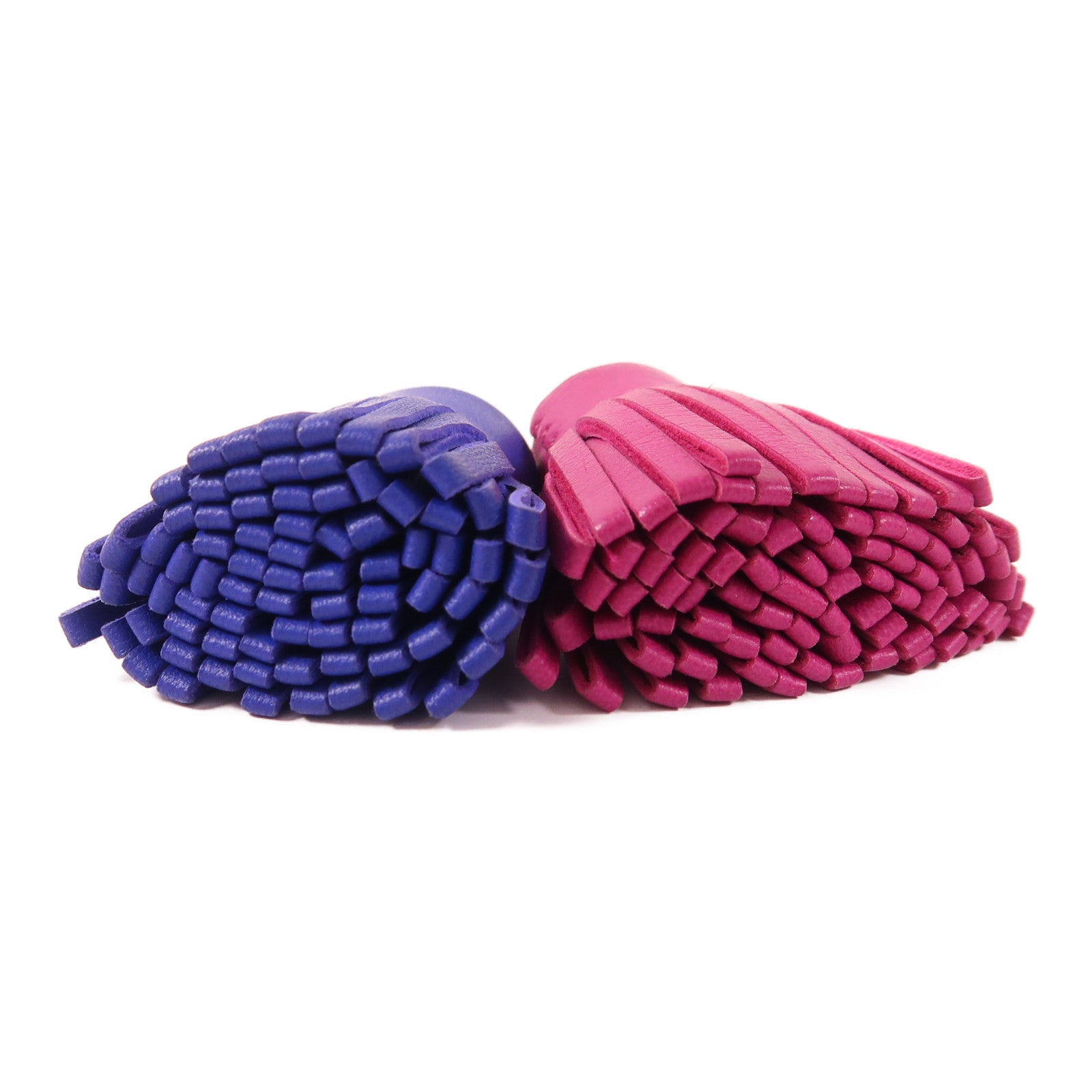 HERMES Swift皮革Duo Carmen Key Ring銀扣鑰匙圈Purple/Blue