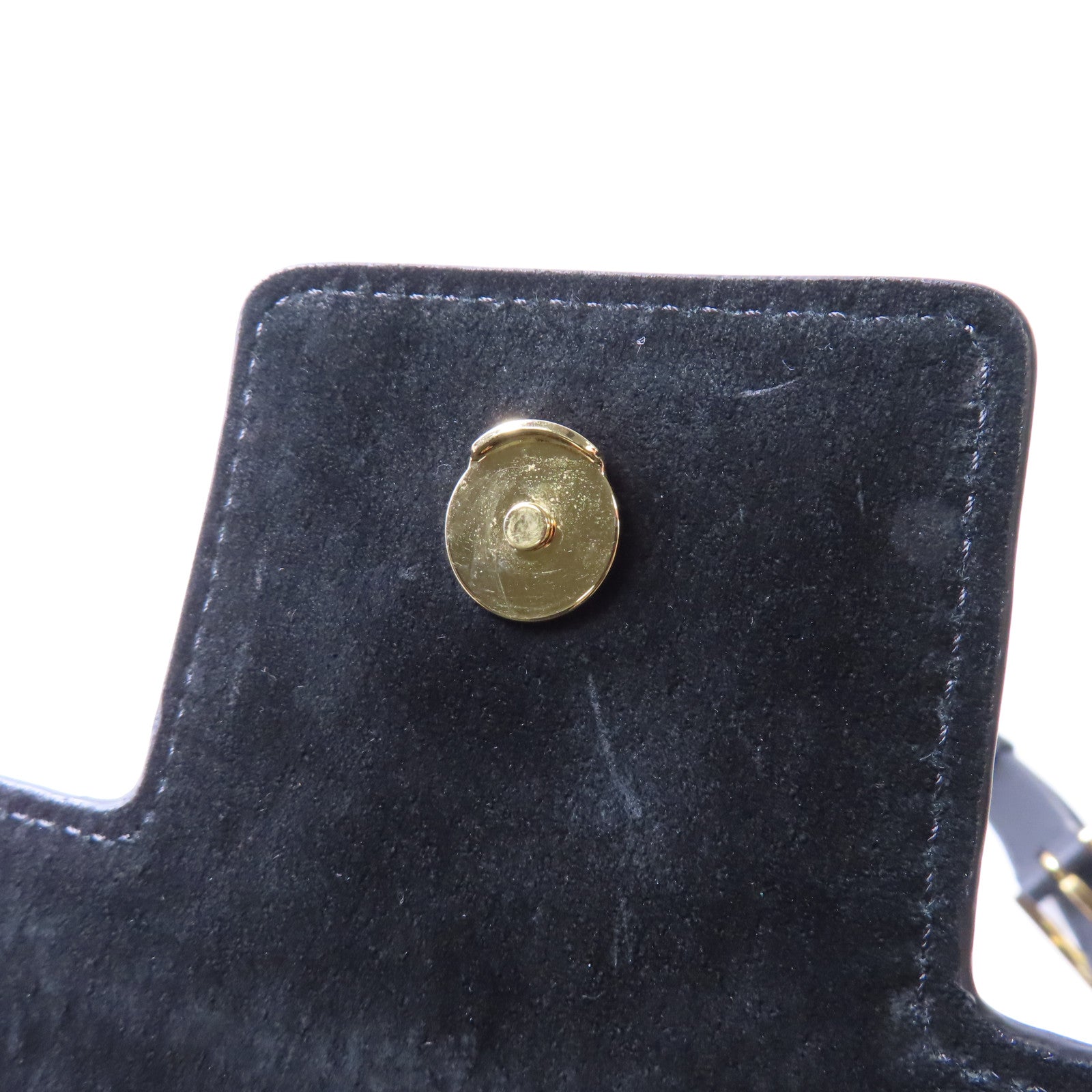 SELECTION 【激減優惠】牛皮皮革2 Way Shoulder金扣手挽肩背兩用袋黑色
