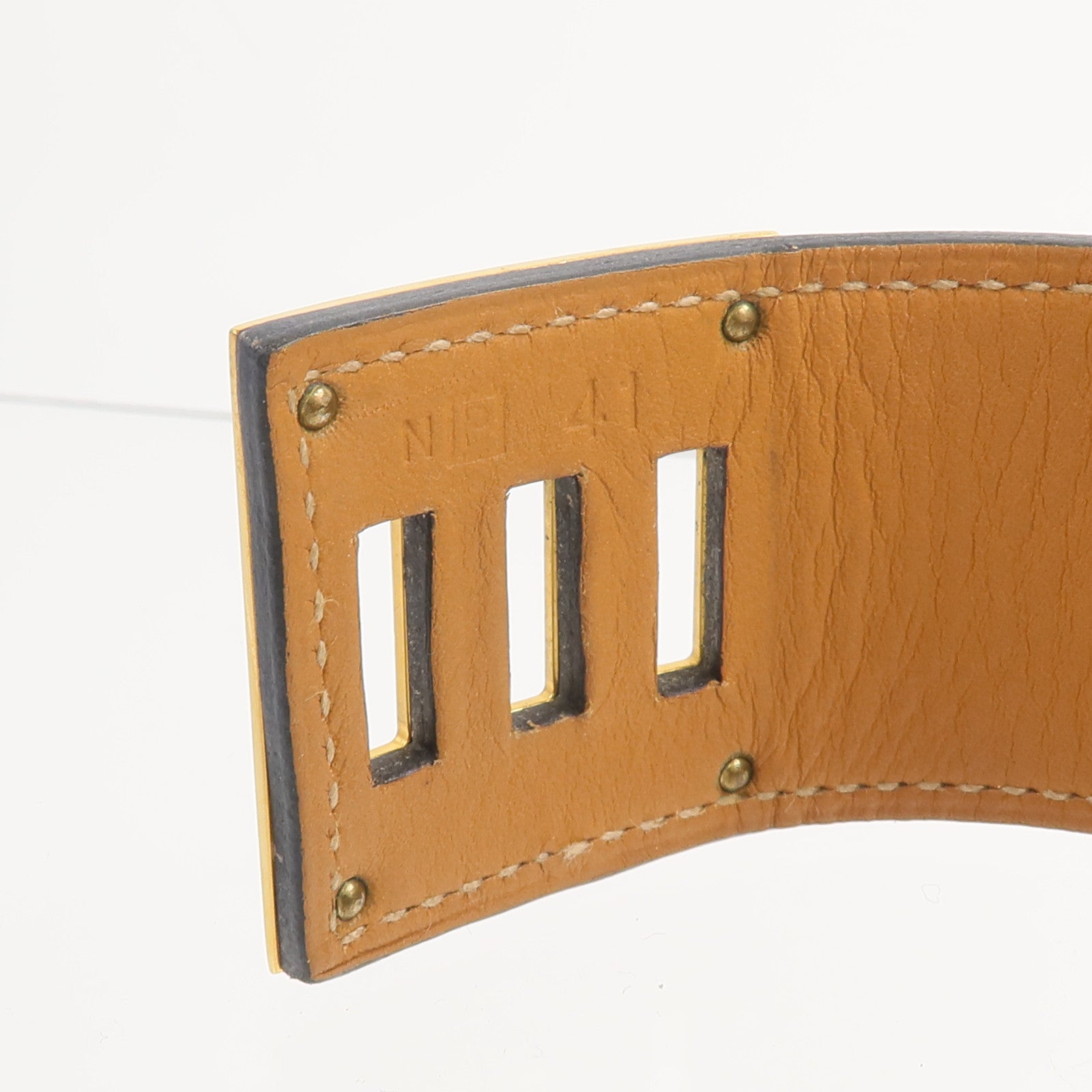 HERMES Swift皮革Kelly Dog Bracelet手帶Noir