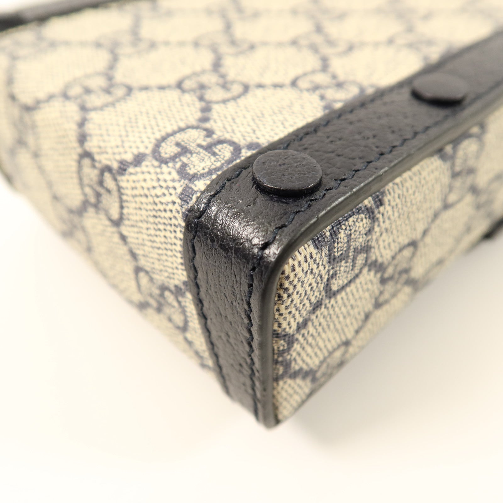 GUCCI 帆布1955 Horsebit銀扣肩背袋