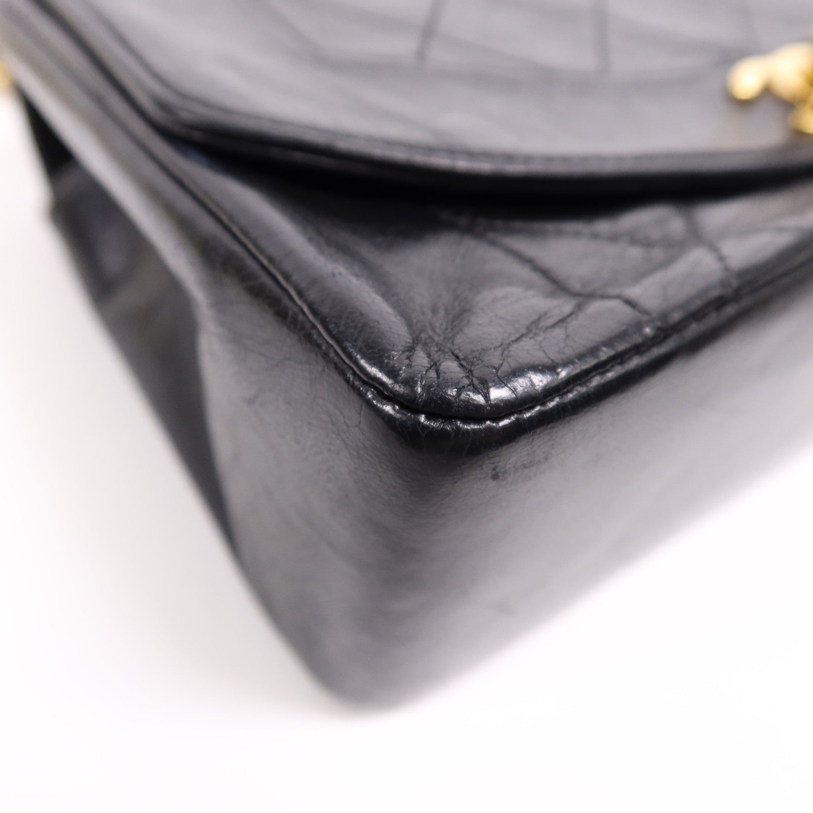 CHANEL 羊皮皮革Diana Chain Shoulder Bag金扣鏈帶肩背袋