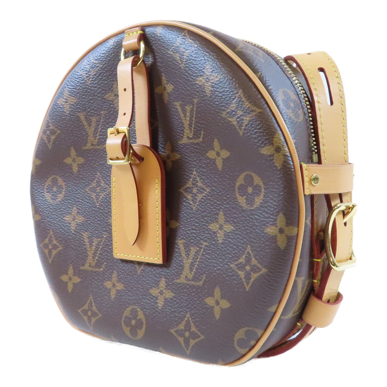 LOUIS VUITTON Monogram Boite Chapeau Souple MM金扣肩背袋啡色