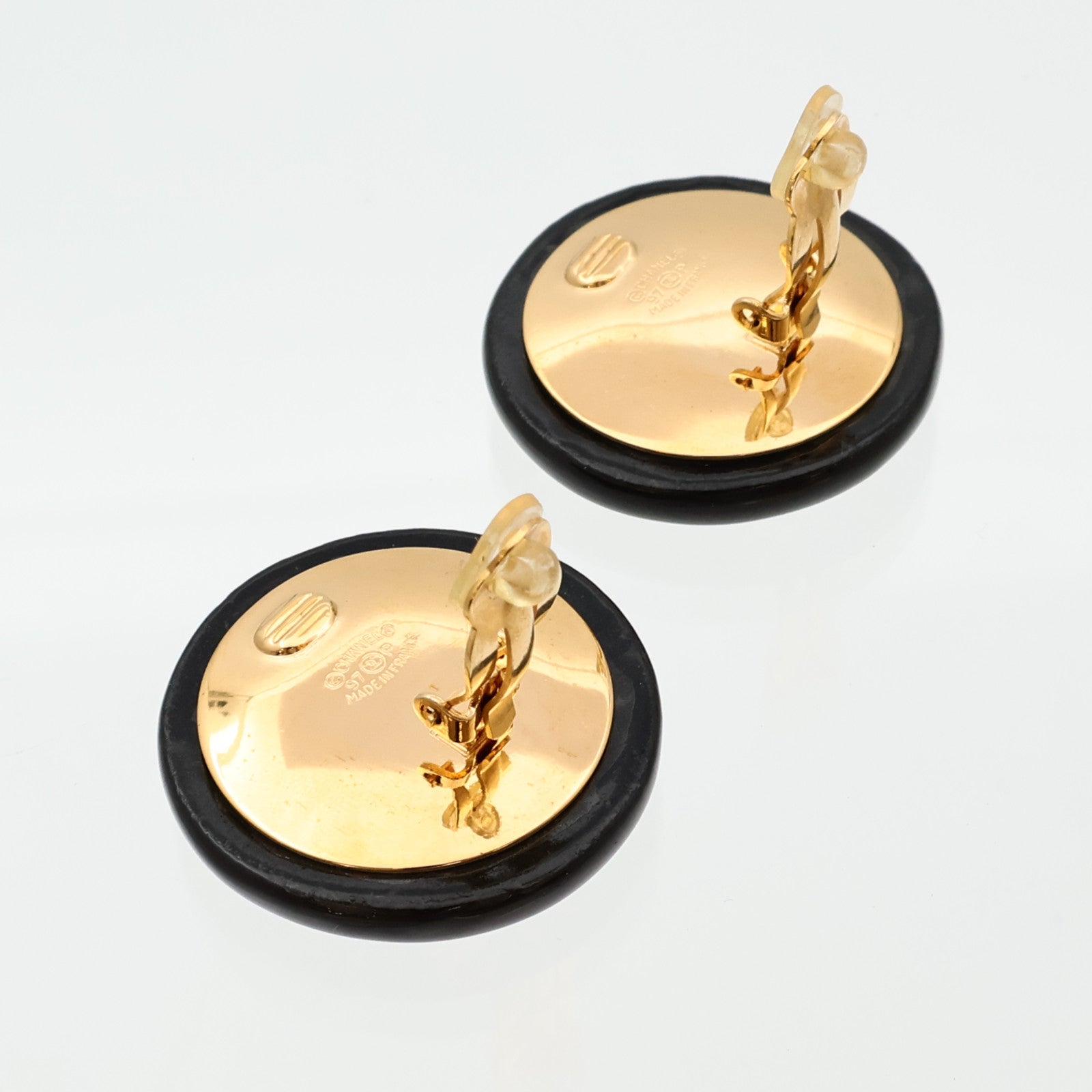 CHANEL 金屬/樹脂Clip-On Earrings耳環