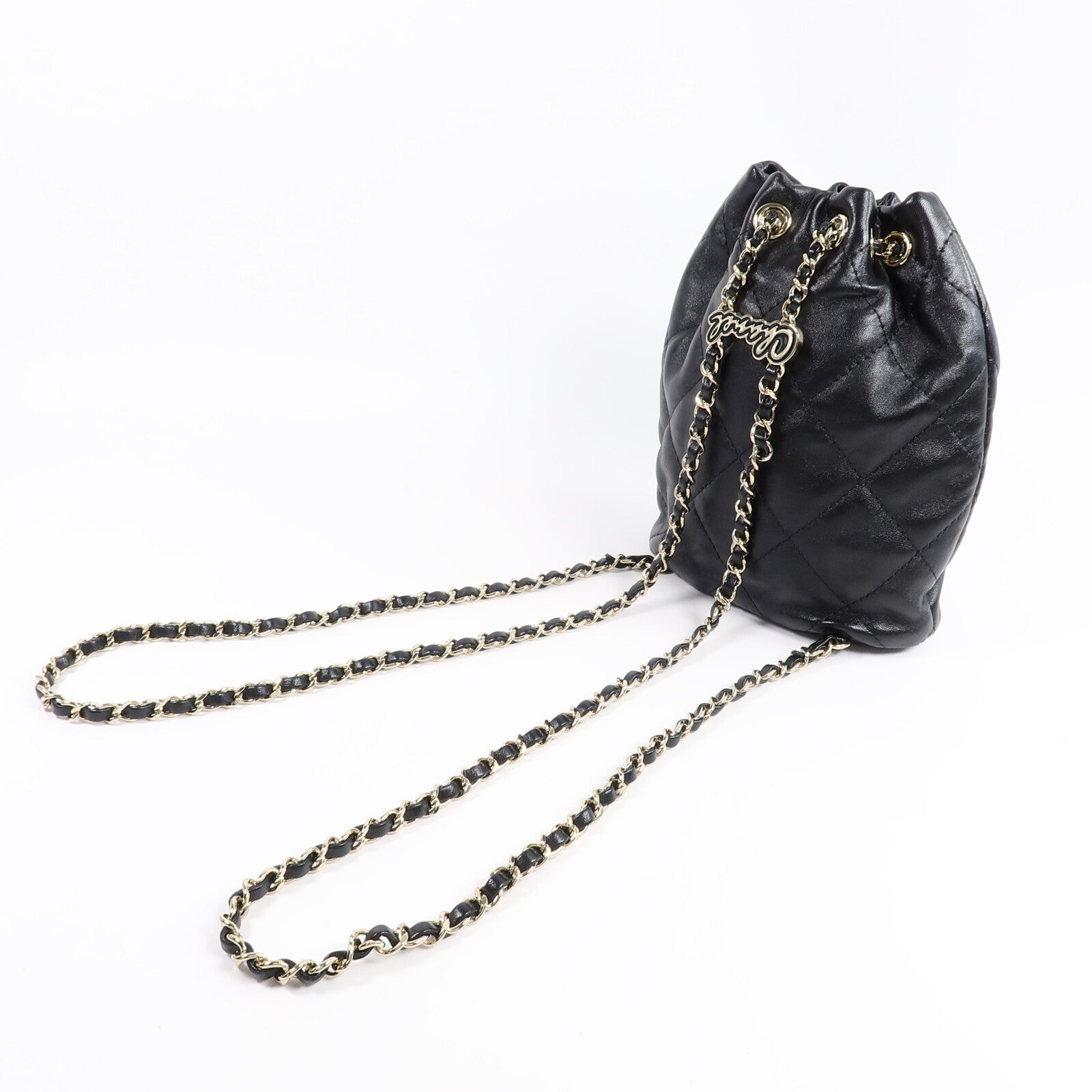 CHANEL 牛皮皮革Backpack鏈帶背包