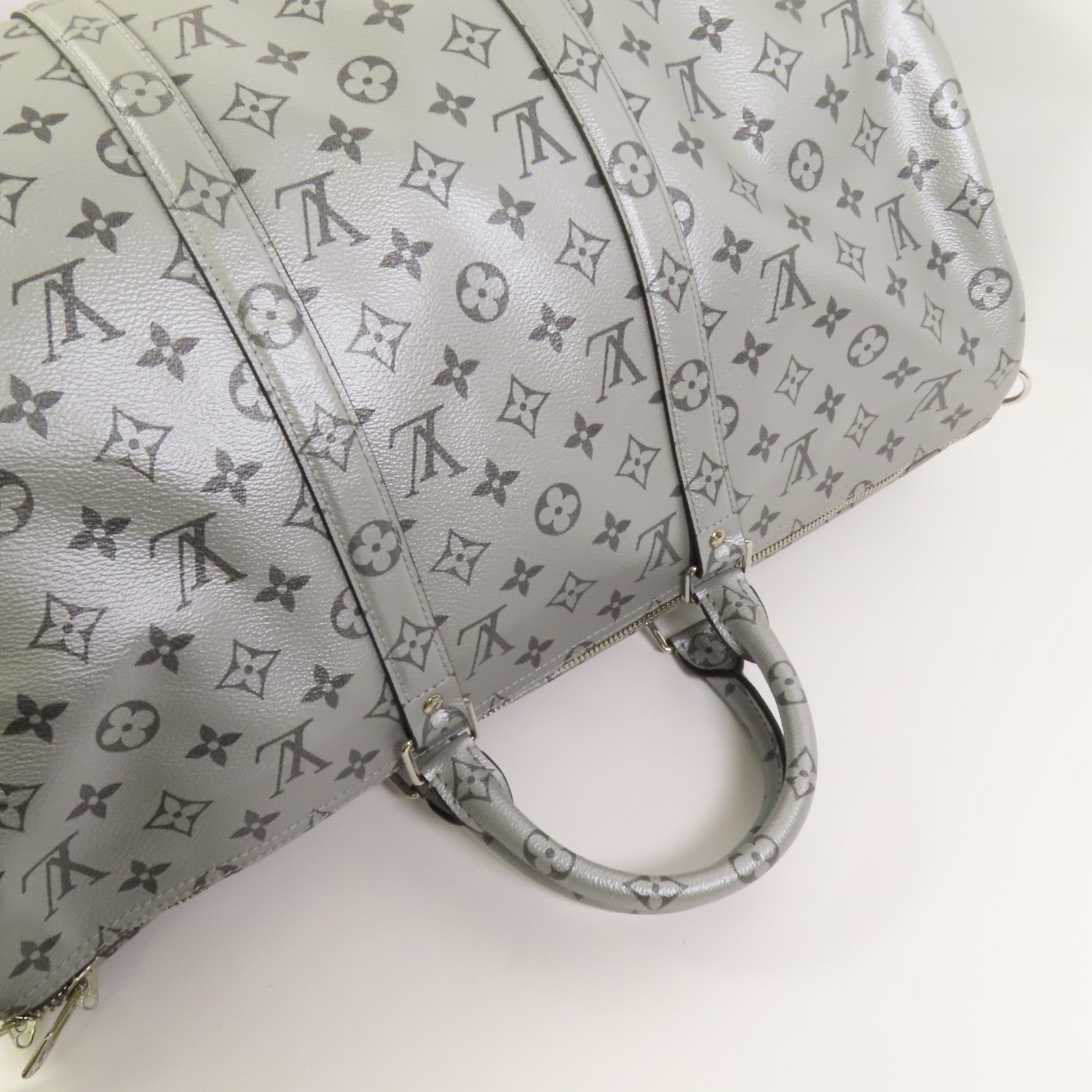 LOUIS VUITTON Monogram Reflect Keepall 50 Bandoulie銀扣手挽肩背兩用袋