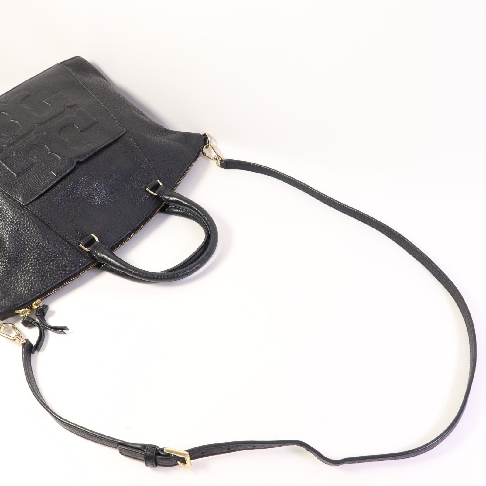 Tory Burch 牛皮皮革2 Way Shoulder Bag金扣手挽肩背兩用袋