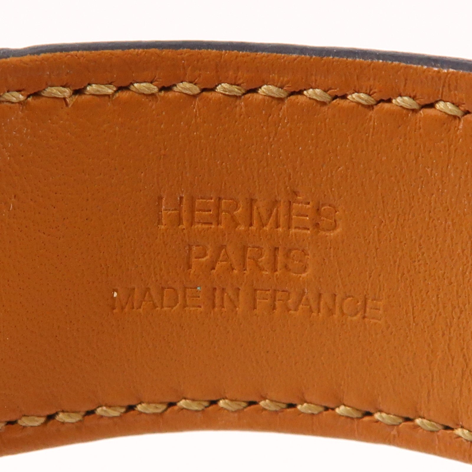 HERMES Epsom皮革CDC 24金扣手鐲