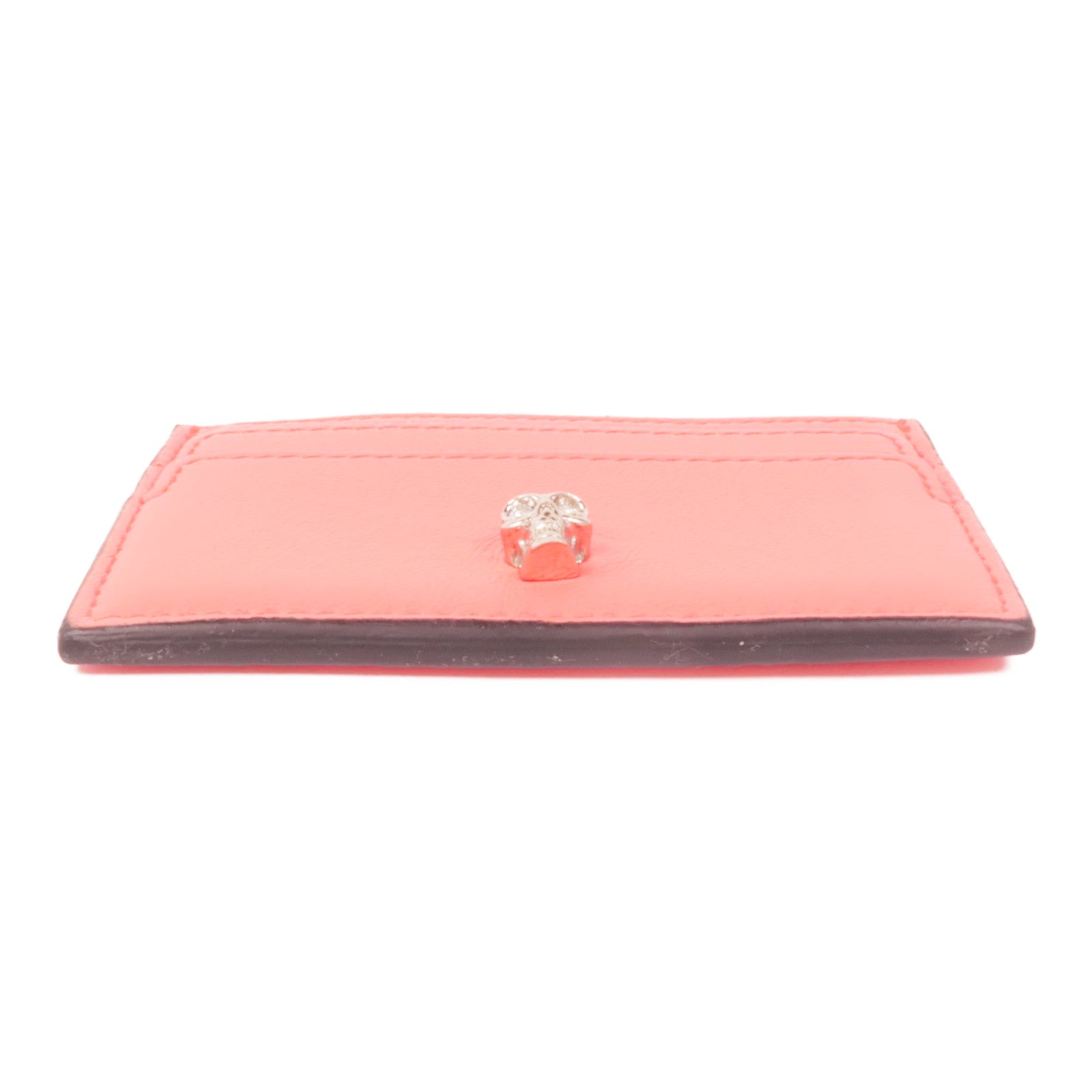 Alexander McQueen 羊皮皮革Card Case銀扣卡片套