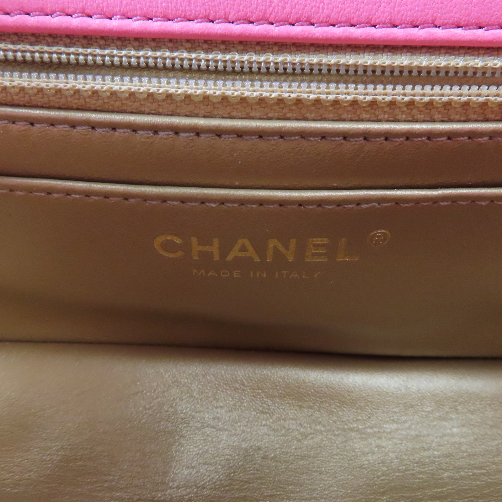 CHANEL CC GHW Classic 20 Chain Shoulder Bag Lambskin Leather AS1787 Pink