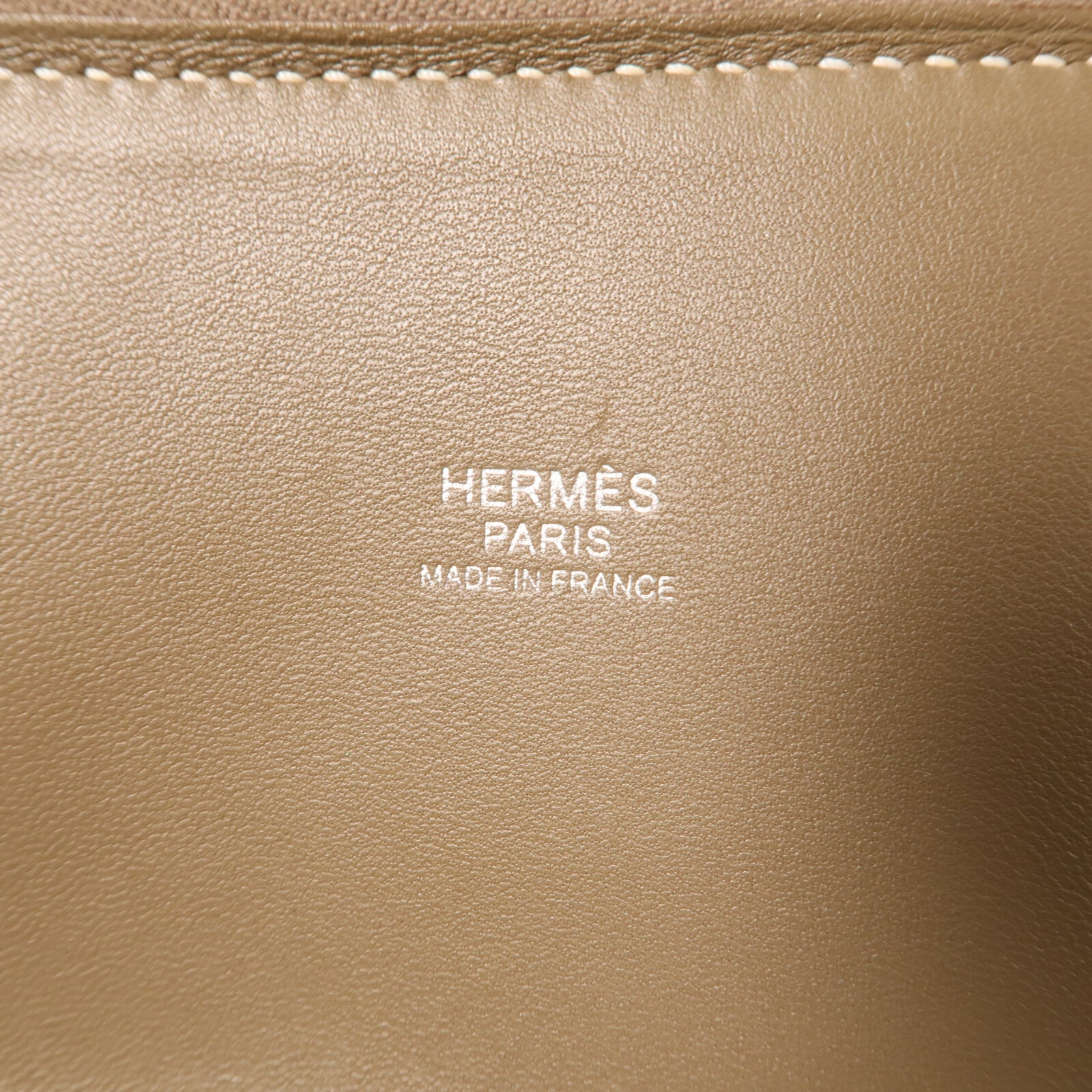 HERMES Clemence皮革Bolide 31銀扣肩背袋Etoupe