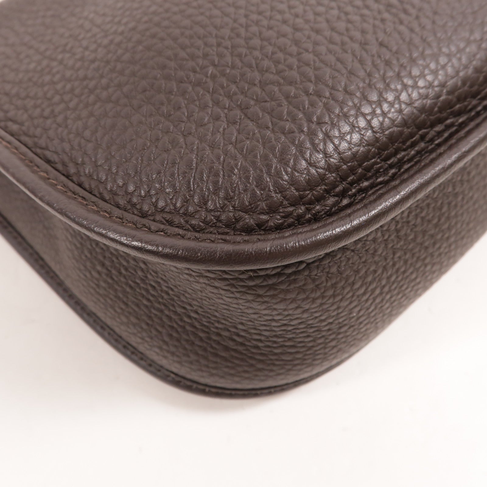 HERMES Clemence皮革Evelyne PM肩背袋Cacao