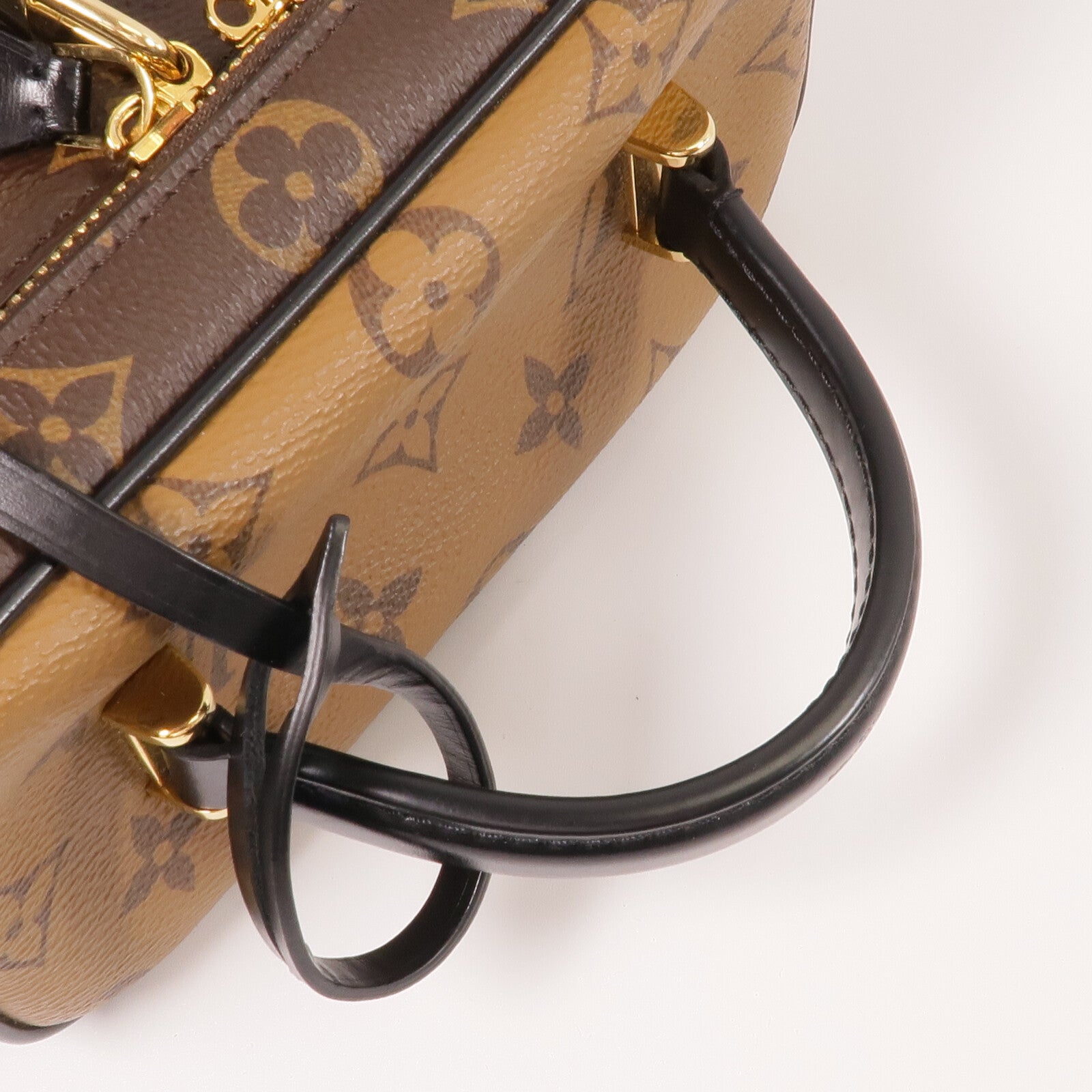LOUIS VUITTON Monogram/Monogram Reverse Vanity PM手挽肩背兩用袋棕色