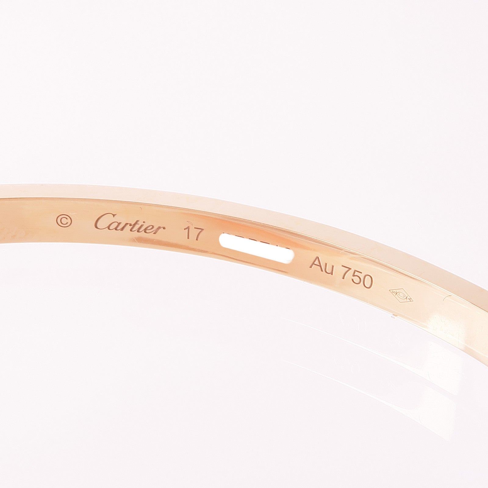 CARTIER 18K玫瑰金Love Bracelet鑽石手鏈Cartier#17
