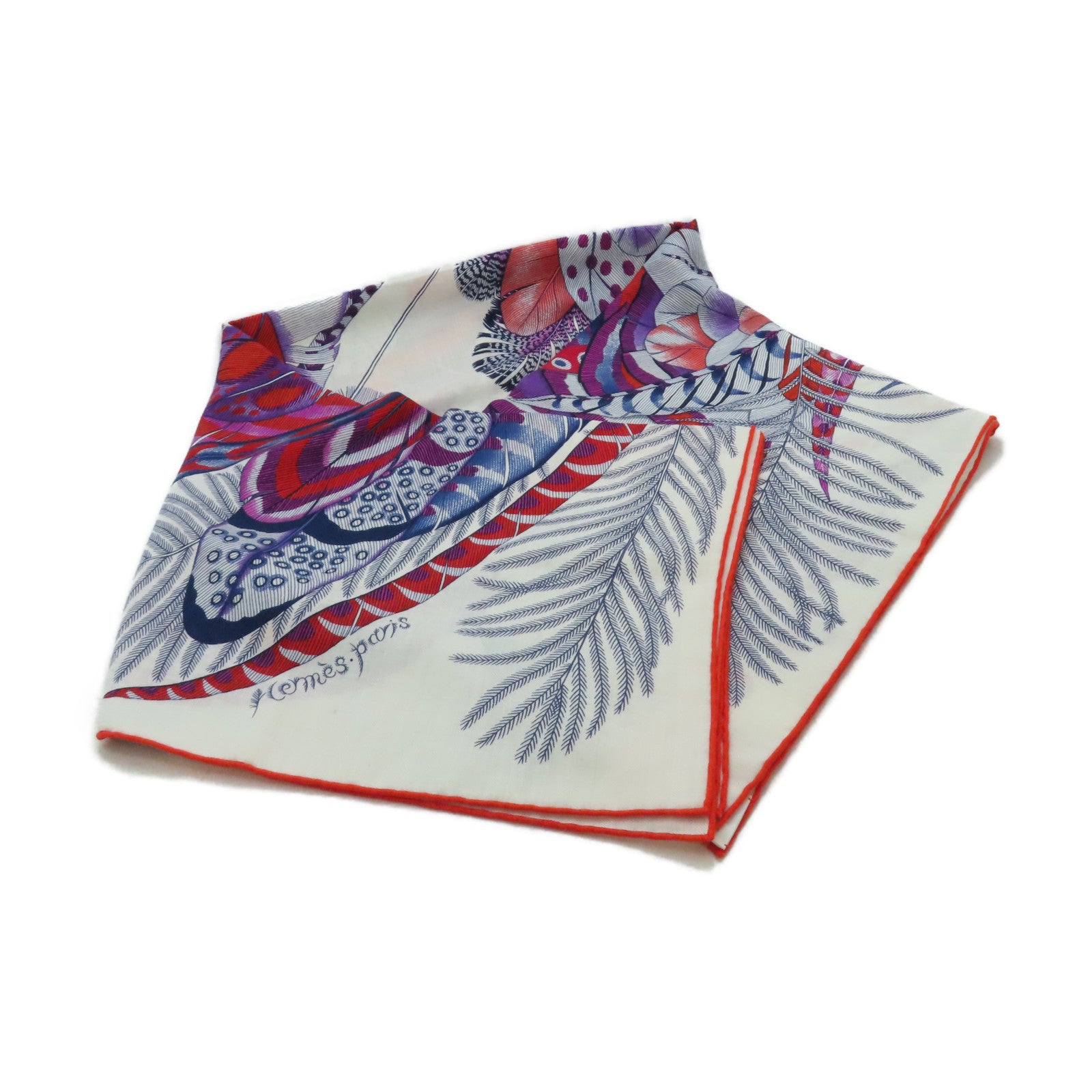 HERMES 【激減優惠】羊絨/絲質Scarf圍巾白色/紫色/紅色