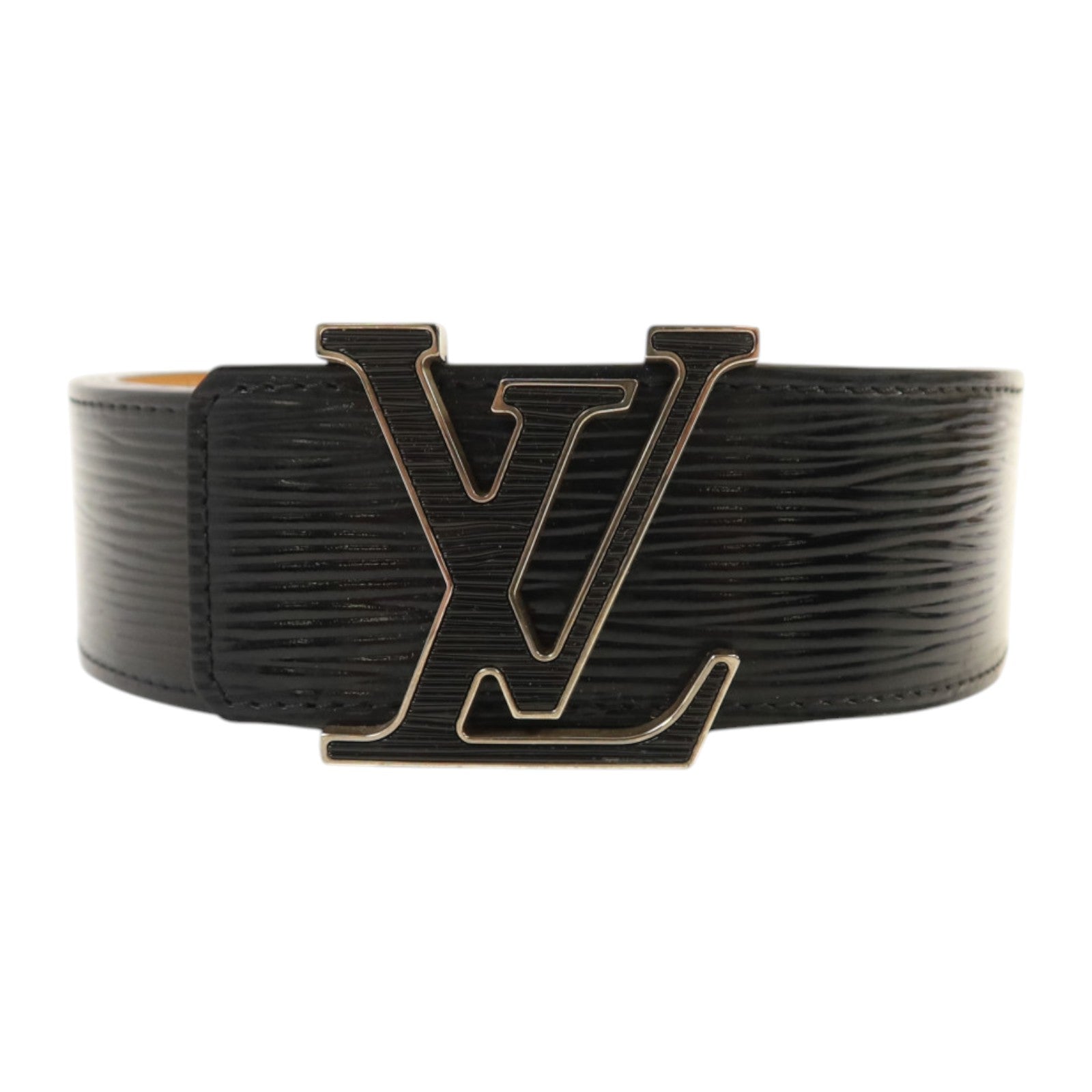 LOUIS VUITTON Epi Initials Belt 85cm銀扣皮帶