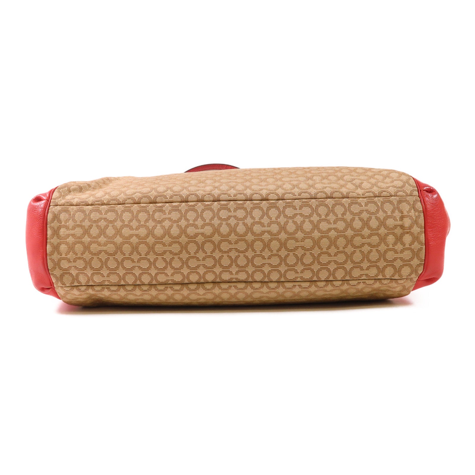 COACH 帆布/皮革Shoulder Bag金扣肩背袋