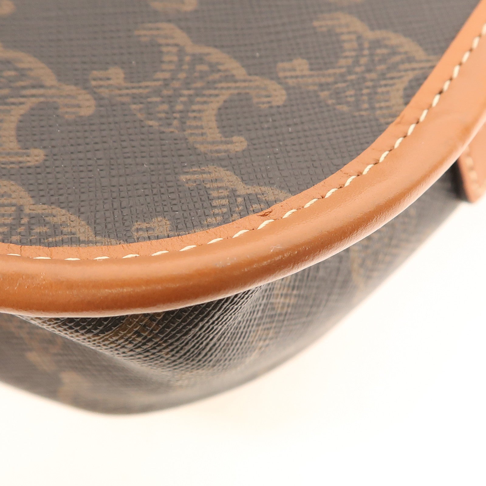 CELINE 塗層帆布Folco Bag金扣肩背袋