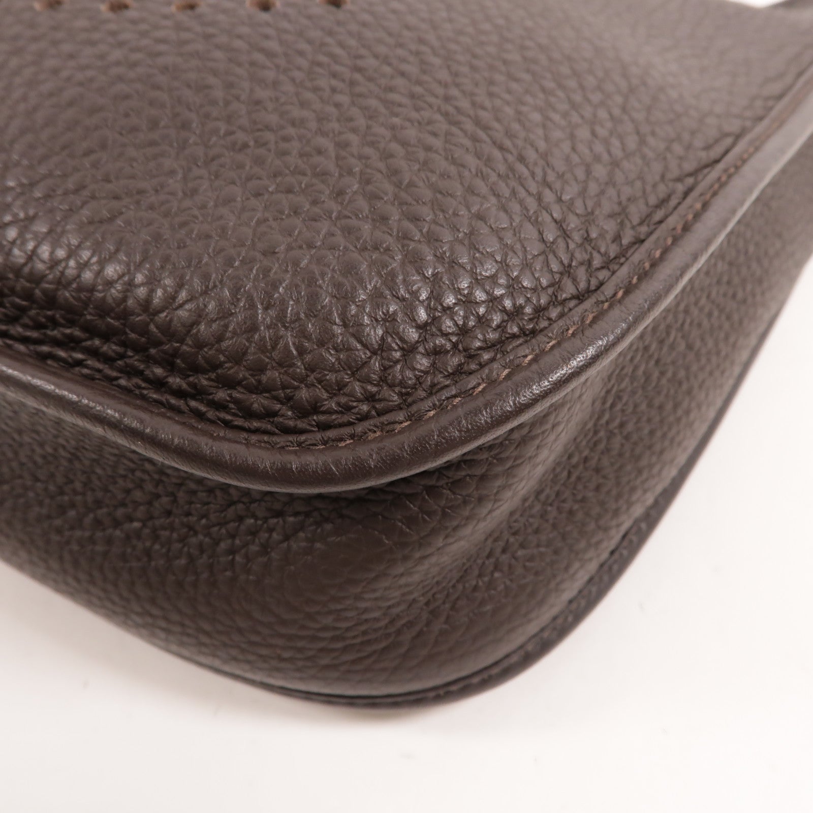 HERMES Clemence皮革Evelyne PM肩背袋Cacao