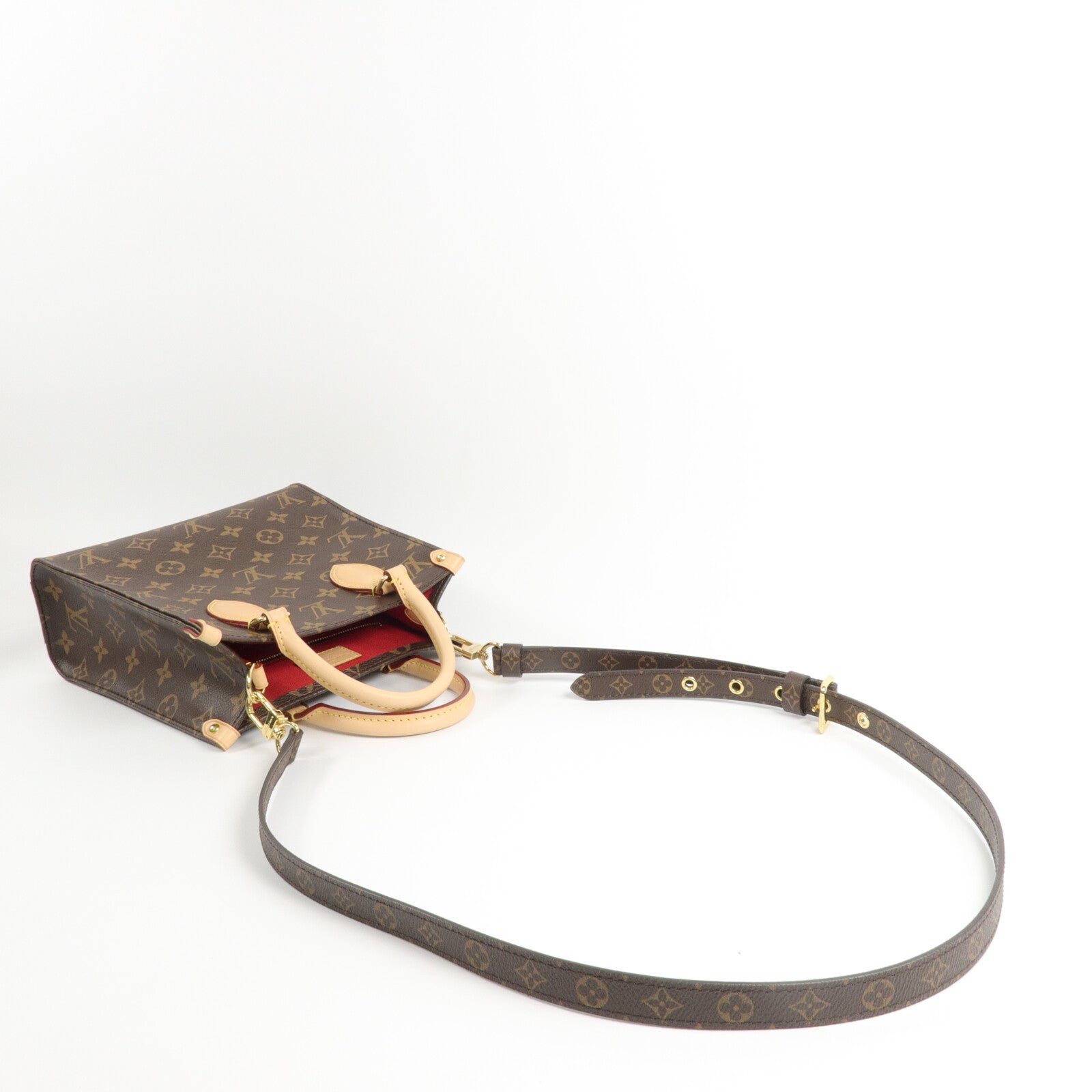 LOUIS VUITTON Monogram Sac Plat BB手挽肩背兩用袋