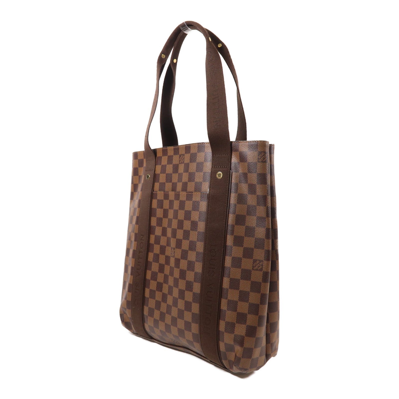 LOUIS VUITTON Damier Beaubourg金扣肩背袋棕色