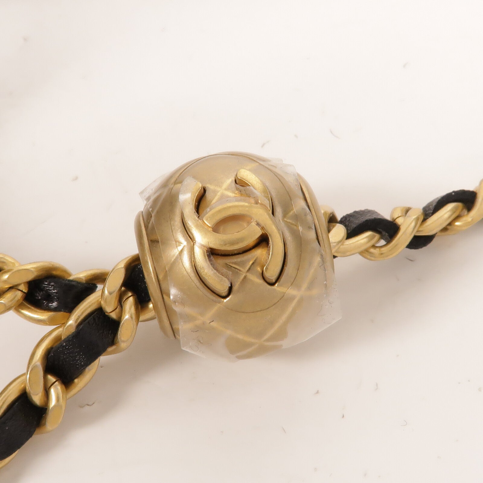 CHANEL 羊皮皮革Vanity Case Gold Ball鏈帶肩背袋