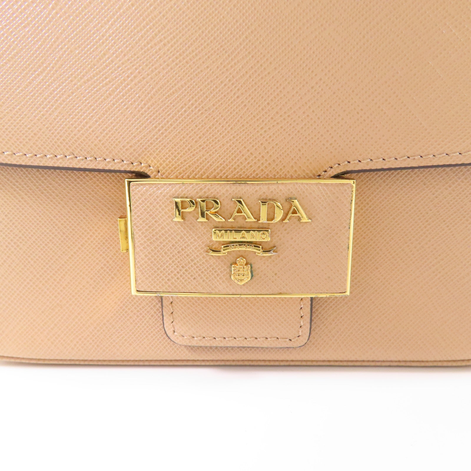 PRADA Saffiano皮革Shoulder Bag金扣肩背袋