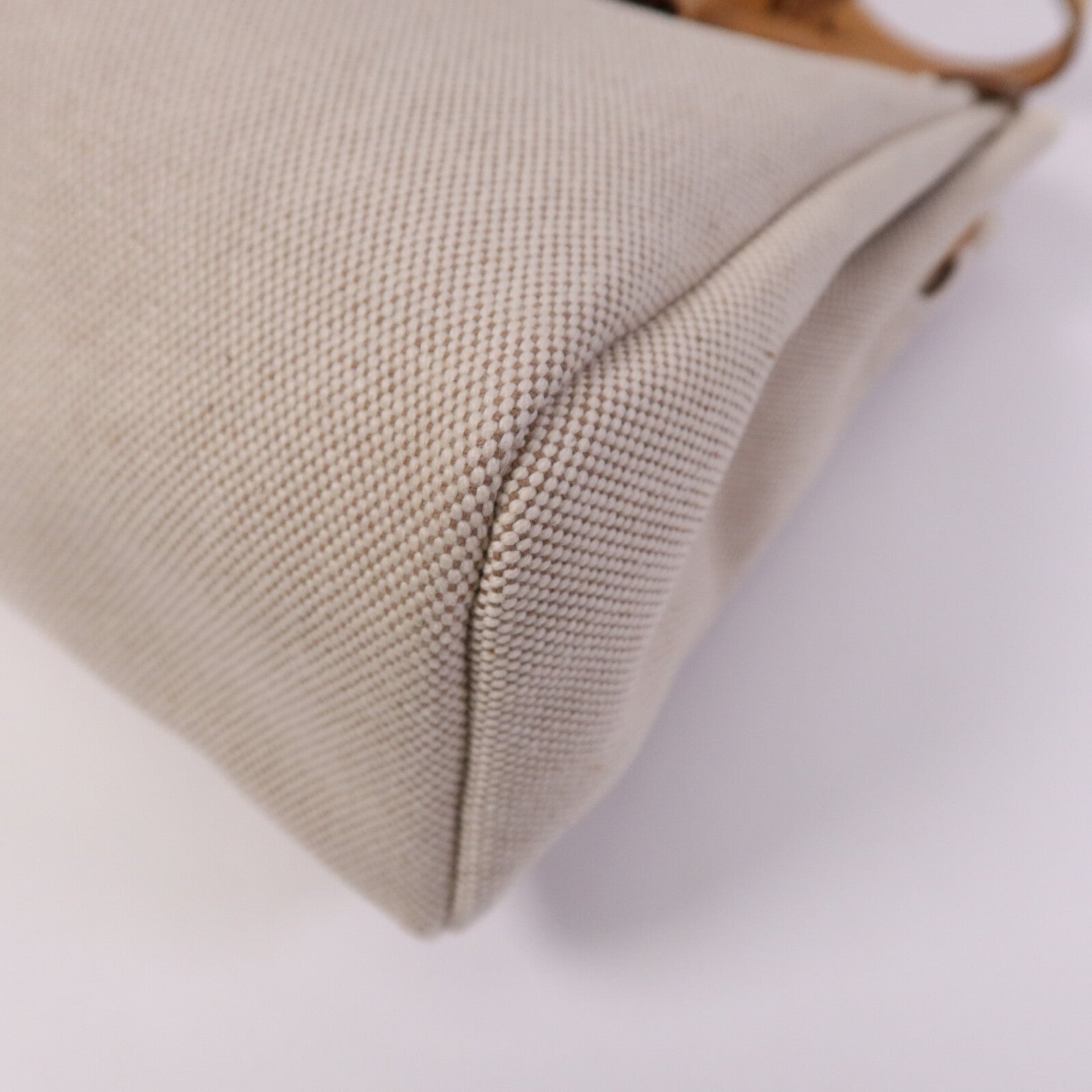 HERMES 帆布Herbag PM手挽肩背銀扣兩用袋Black/Beige