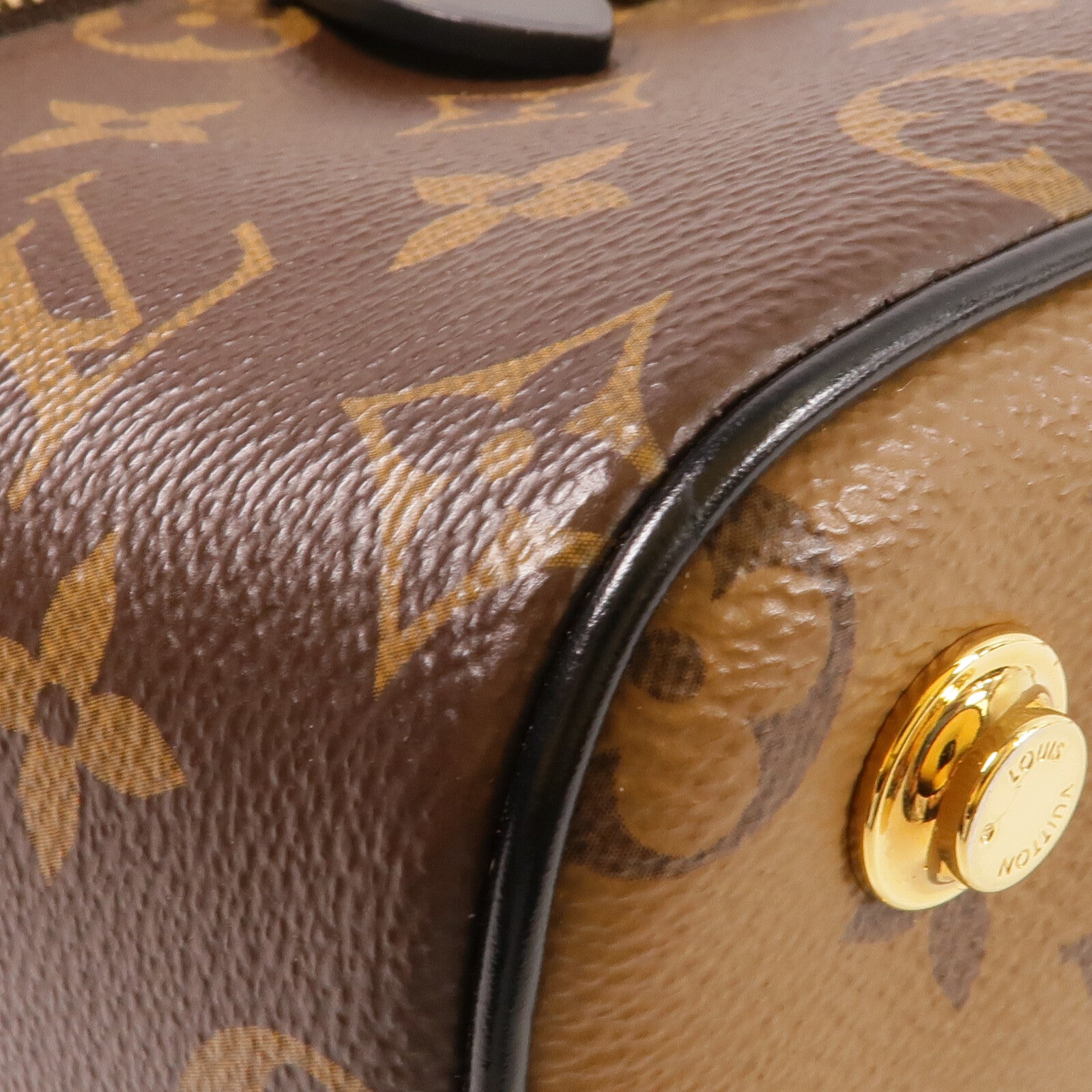 LOUIS VUITTON Monogram/Monogram Reverse Vanity PM手挽肩背兩用袋棕色
