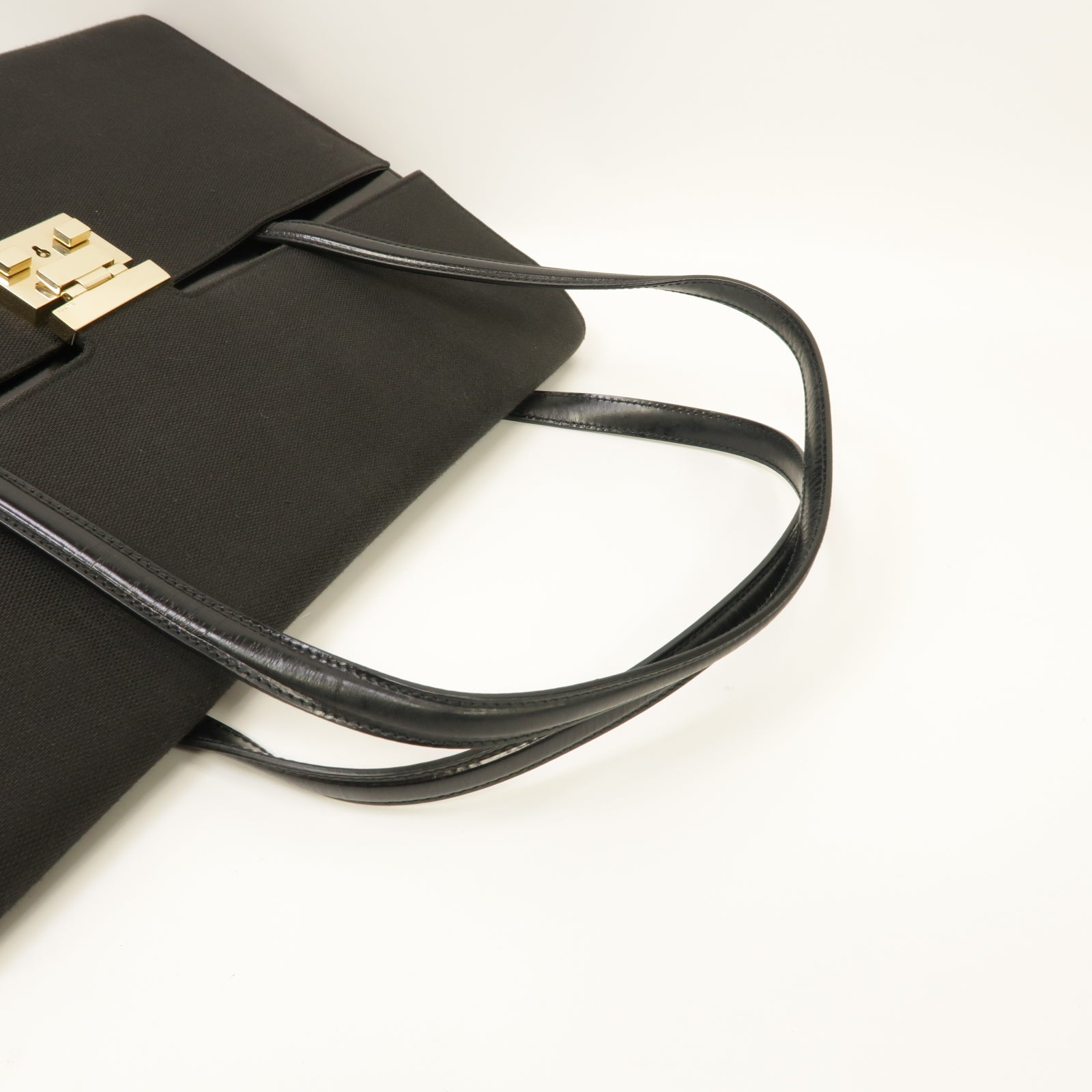 GUCCI 帆布Shoulder Bag金扣肩背袋黑色