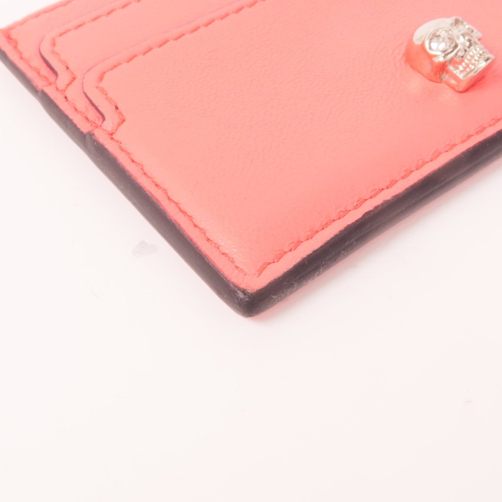 Alexander McQueen 羊皮皮革Card Case銀扣卡片套