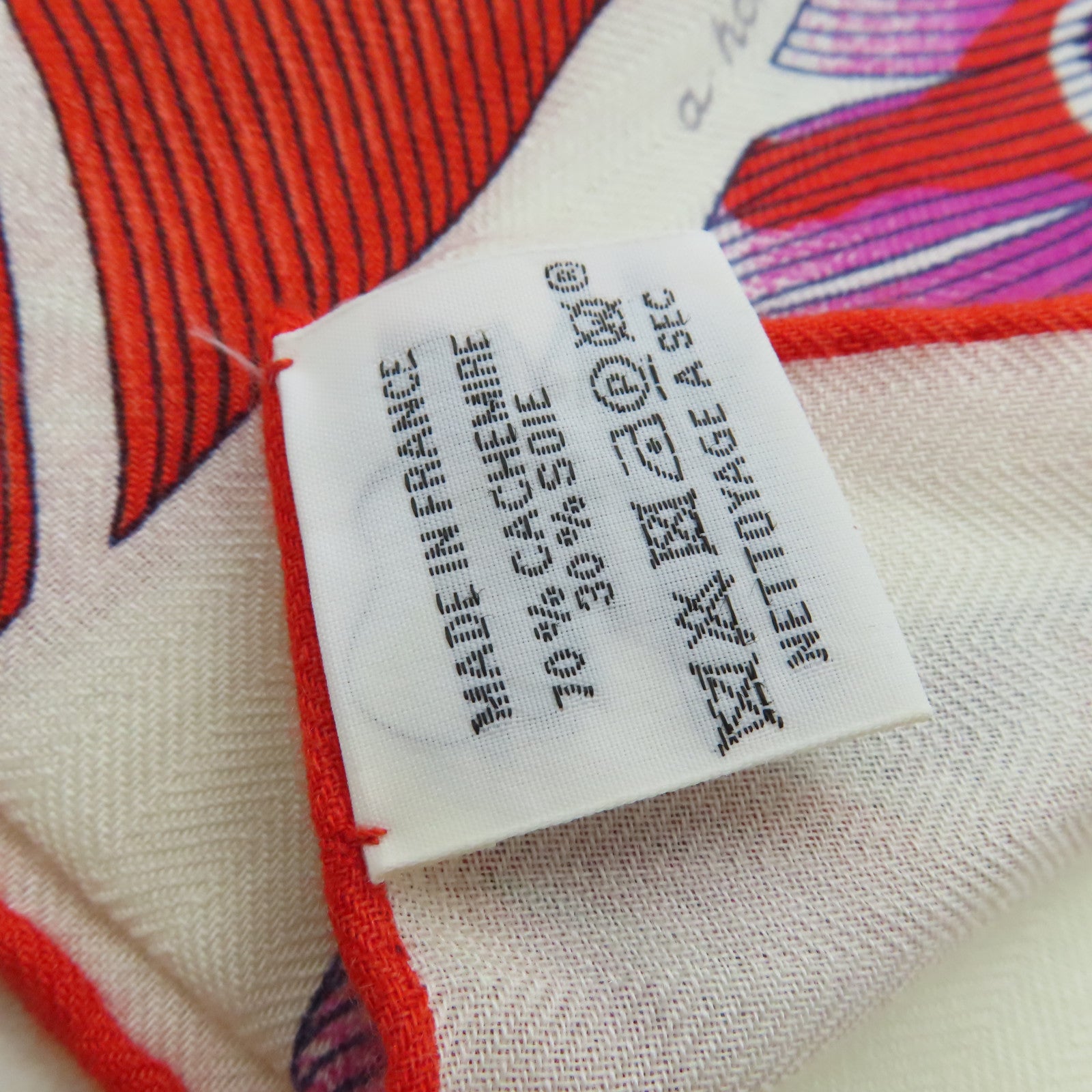 HERMES 【激減優惠】羊絨/絲質Scarf圍巾白色/紫色/紅色