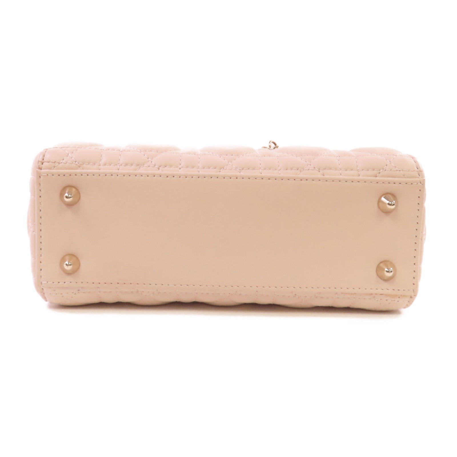 Dior 羊皮皮革Lady Dior Way Shoulder Bag金扣手挽肩背兩用袋裸色