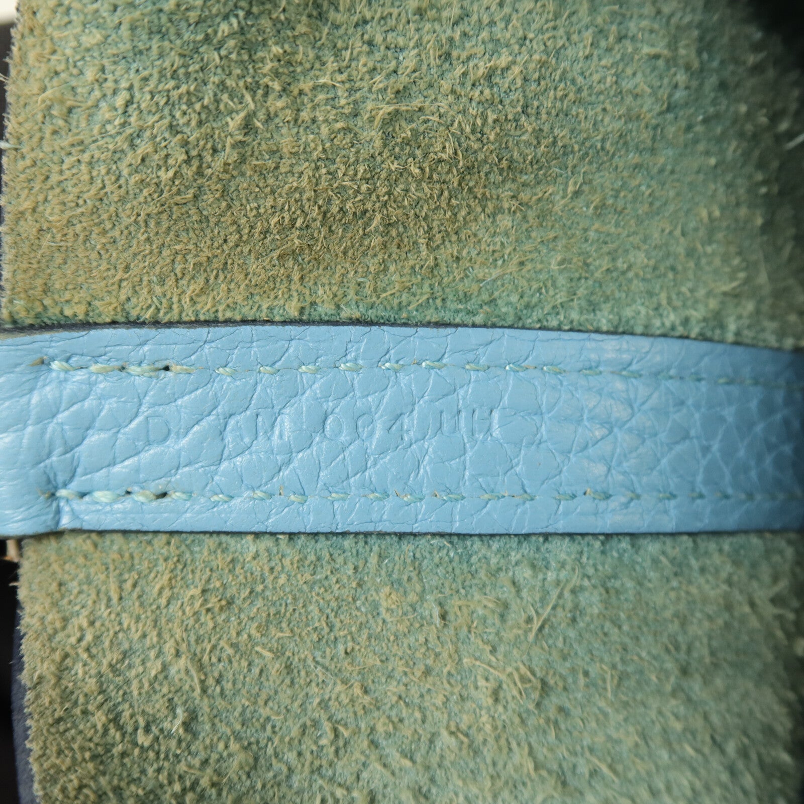 HERMES Clemence皮革Picotin PM手挽袋Bleu Du Nord