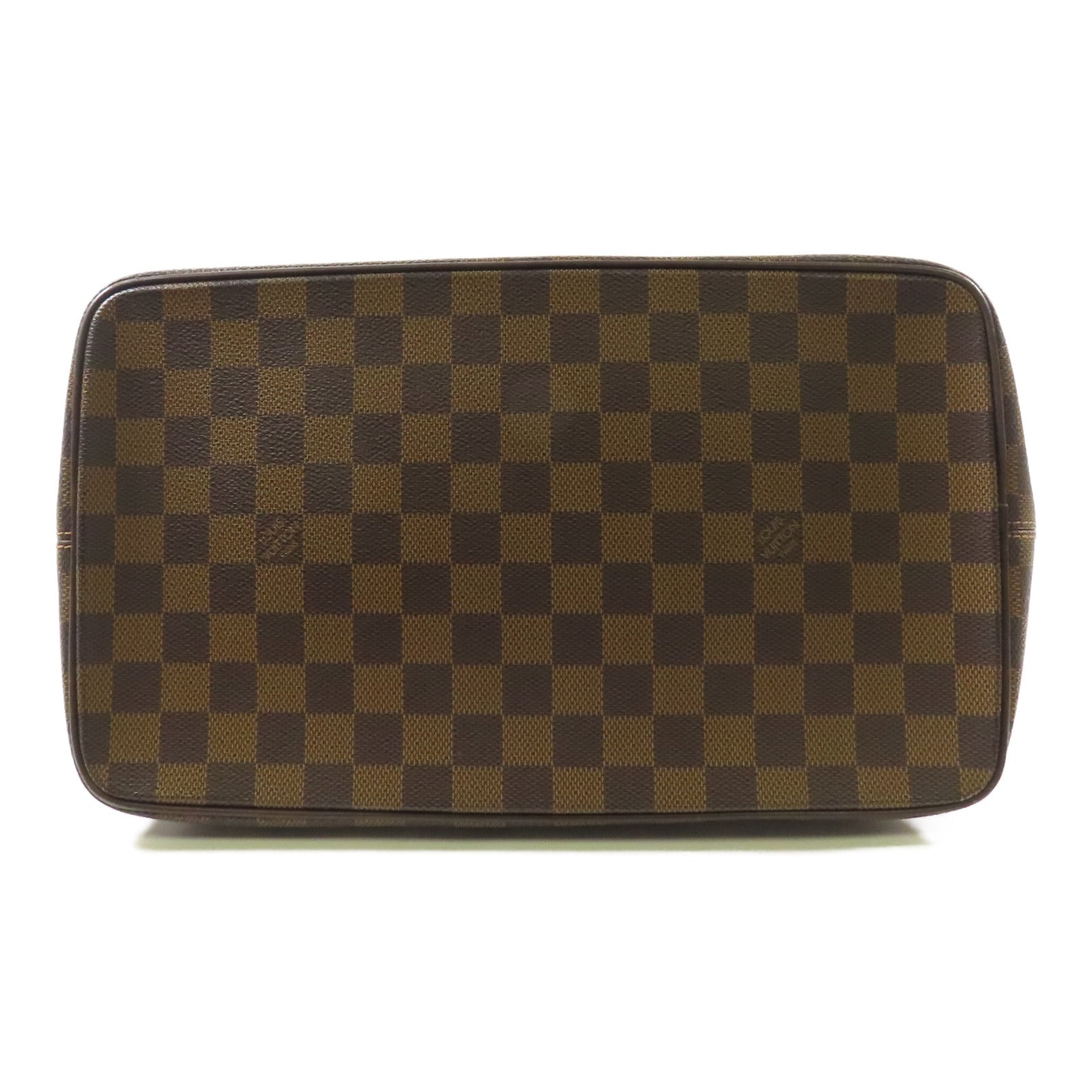 LOUIS VUITTON Damier Saleya MM金扣肩背袋/手挽袋棕色