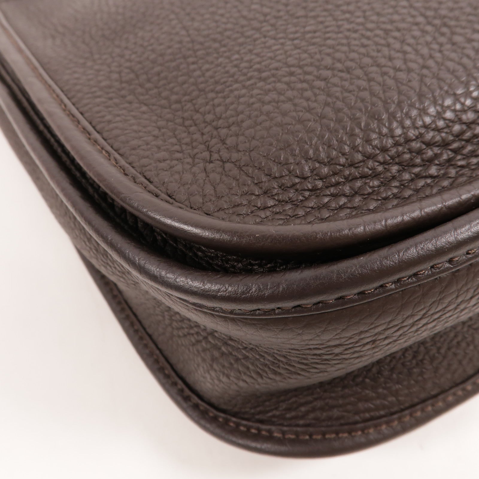 HERMES Clemence皮革Evelyne PM肩背袋Cacao