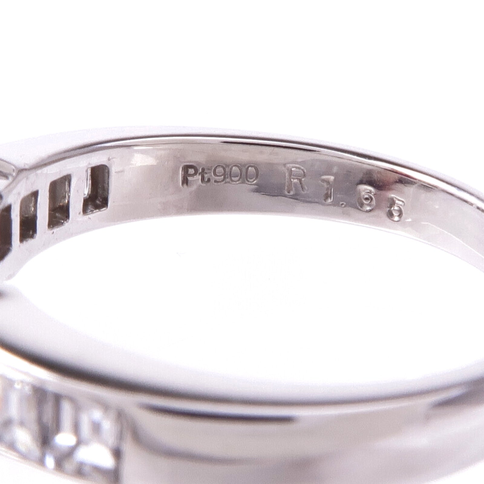 JEWELRY PT900鉑金Ruby Diamond Ring紅寶石/鑽石戒指US#6